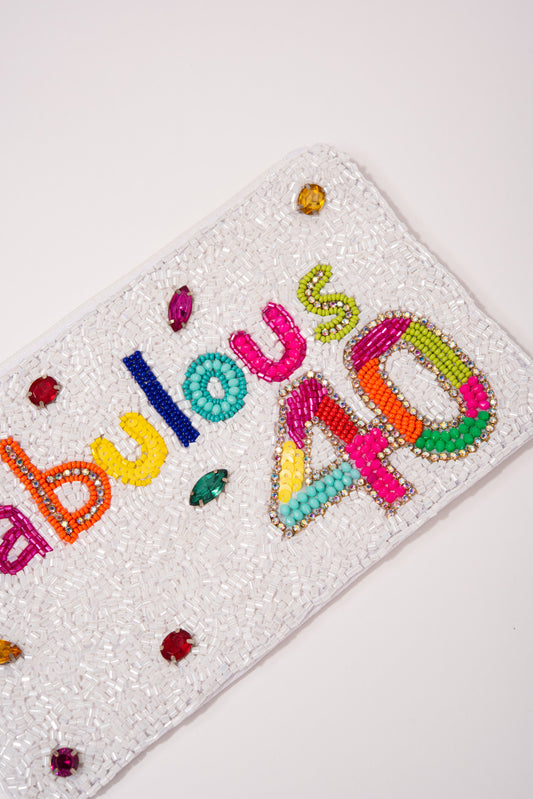 FABULOUS 40 Seed Beaded Wristlet