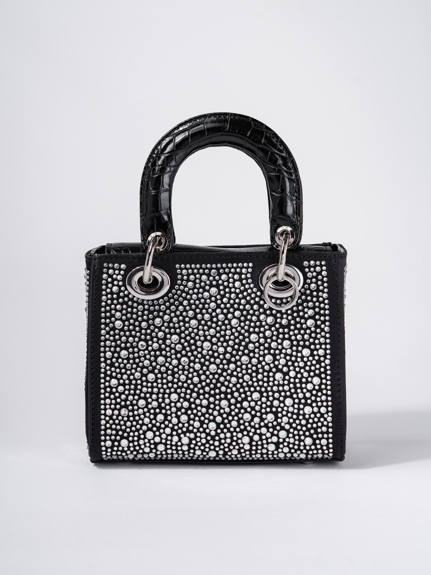 Aurora Crystal Rhinestone Alligator Skin Convertible Bag