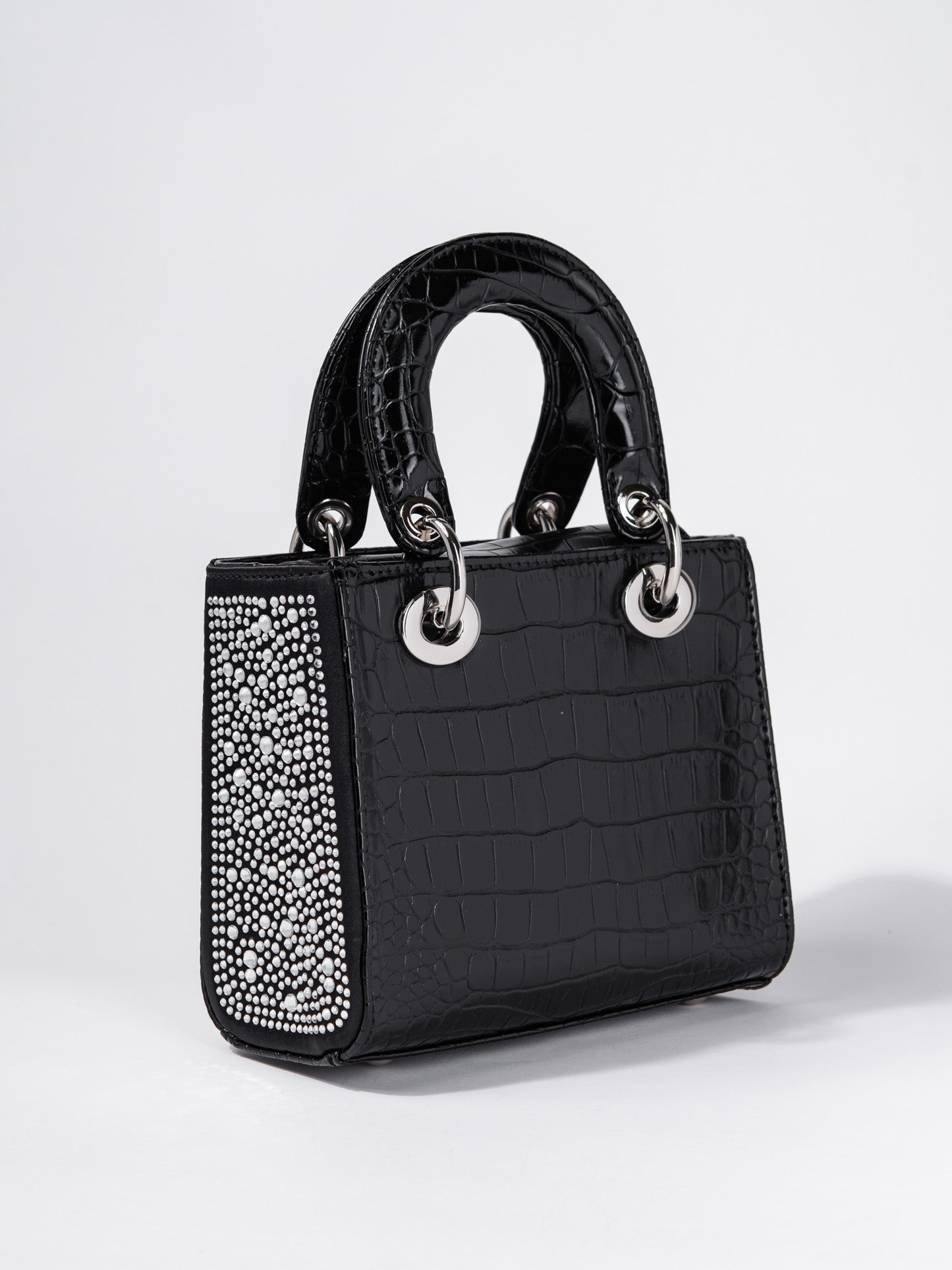 Aurora Crystal Rhinestone Alligator Skin Convertible Bag