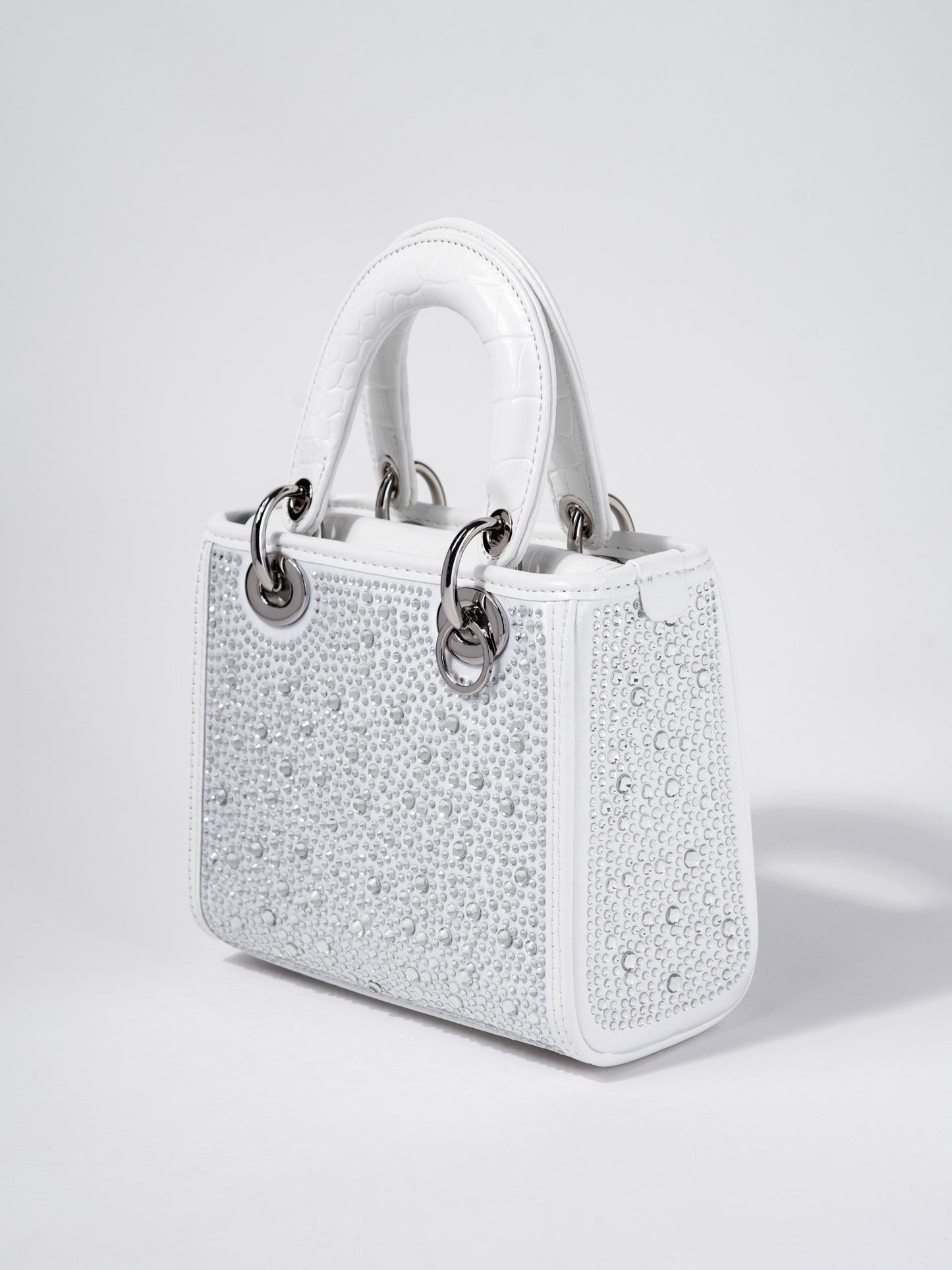 Aurora Crystal Rhinestone Alligator Skin Convertible Bag