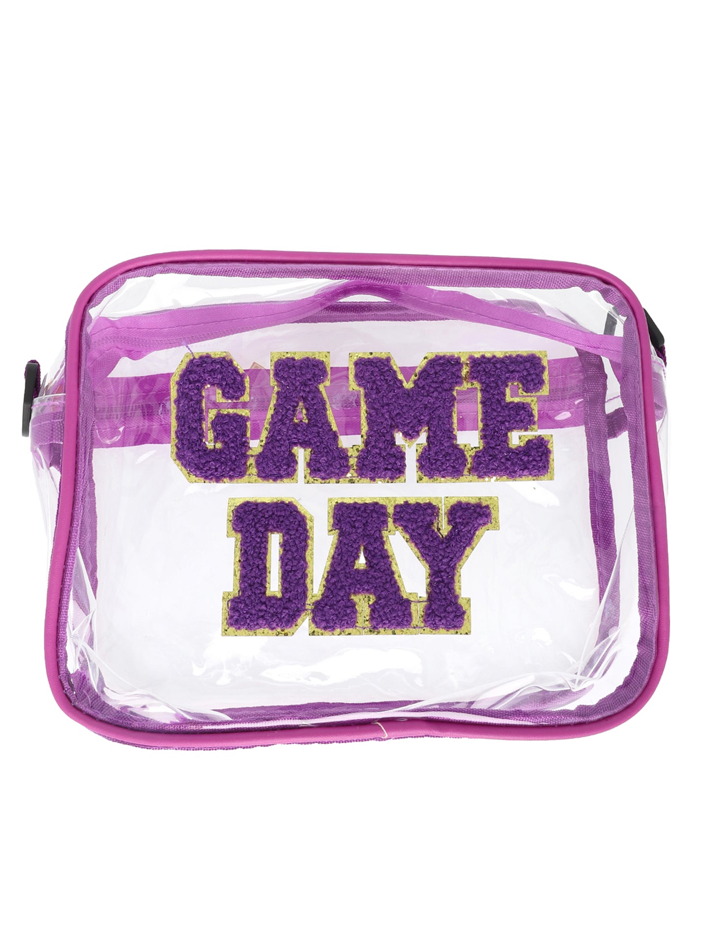 Megan Game Day Clear Transparent Crossbody Bag | Purple