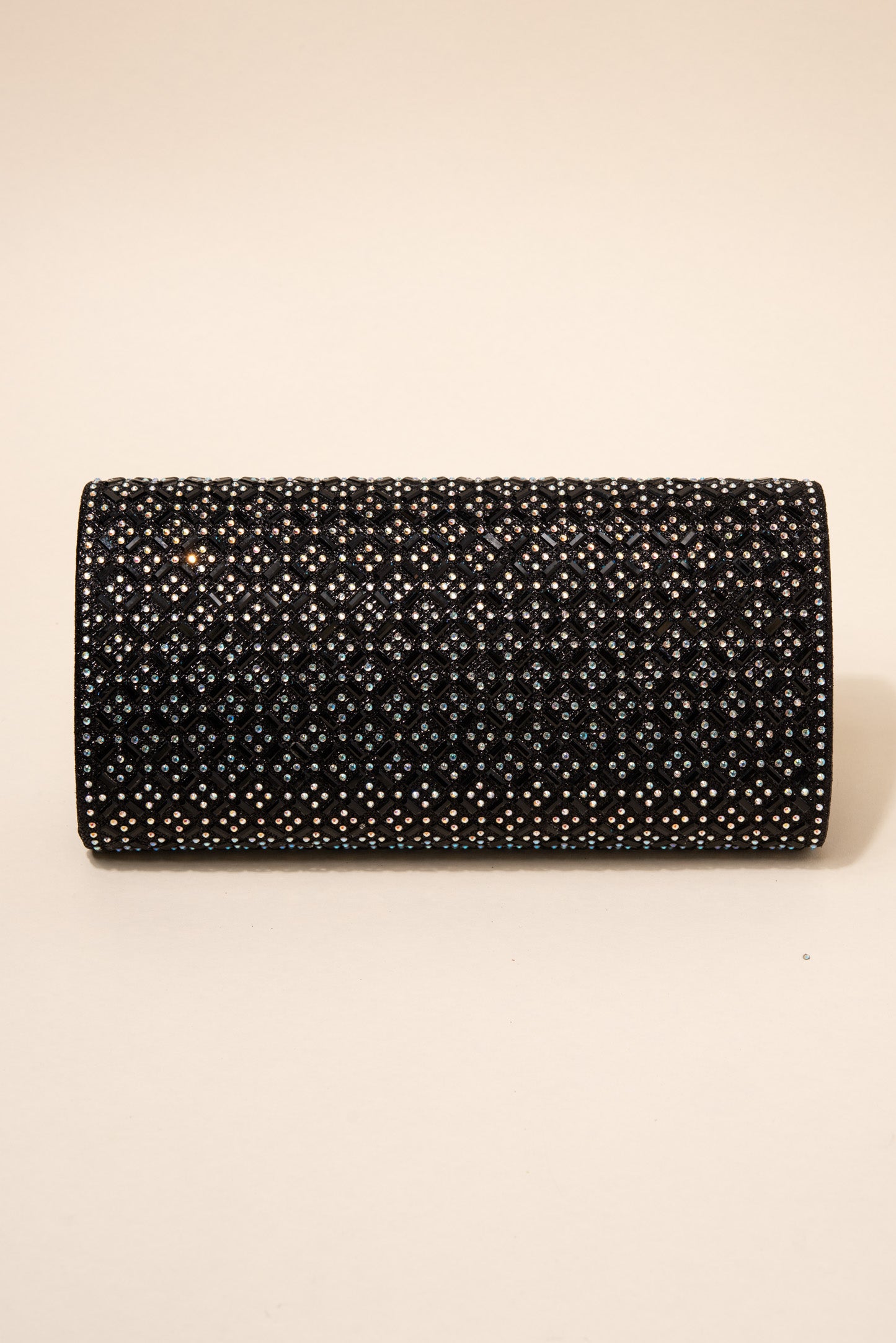 Rachel Diamond Grid Embellished Envelope Clutch