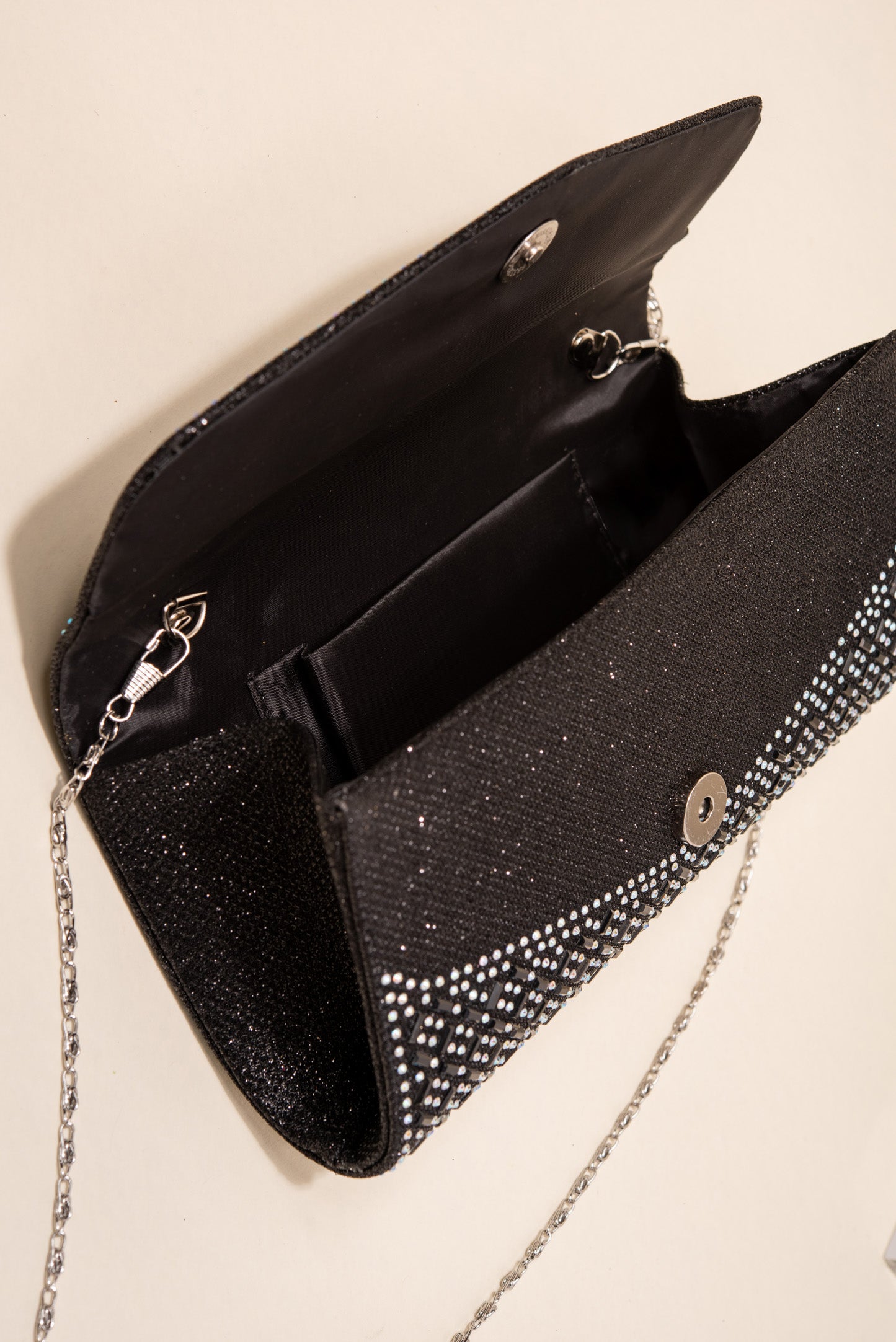 Rachel Diamond Grid Embellished Envelope Clutch