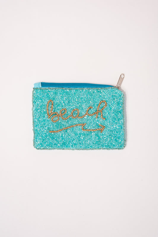 Mia Beaded BEACH Coin Pouch