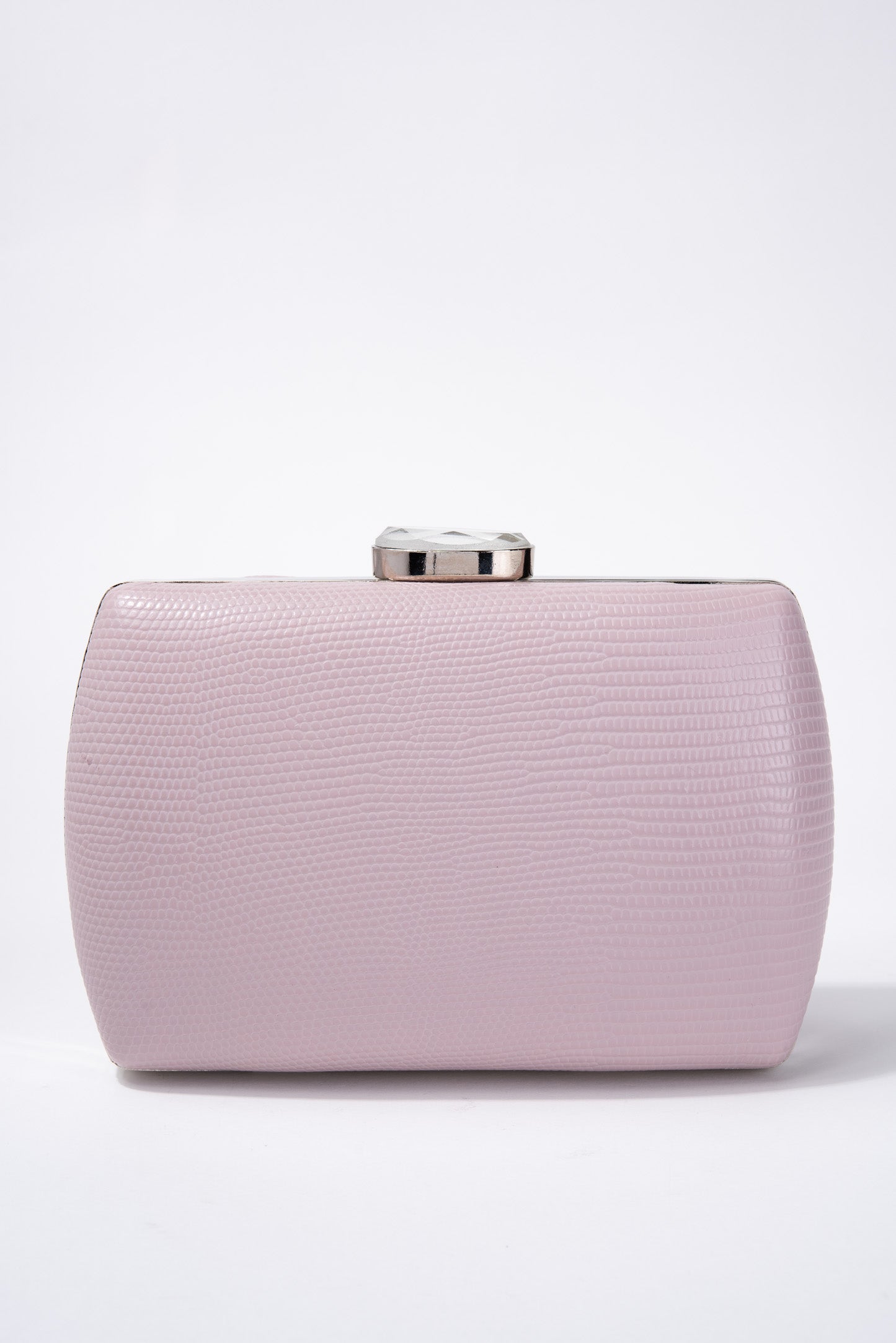 Amethyst Textured Faux Leather Evening Bag