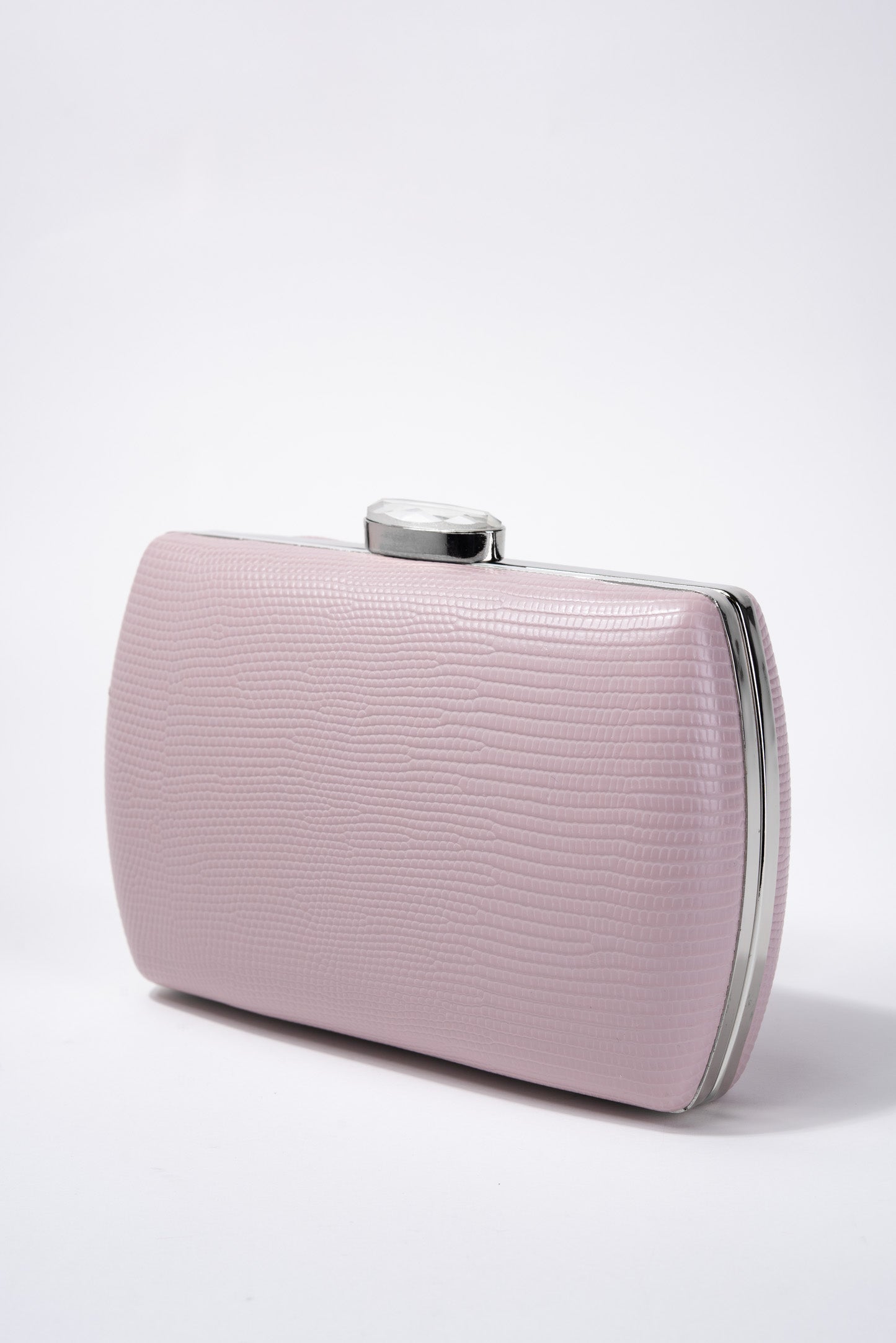 Amethyst Textured Faux Leather Evening Bag