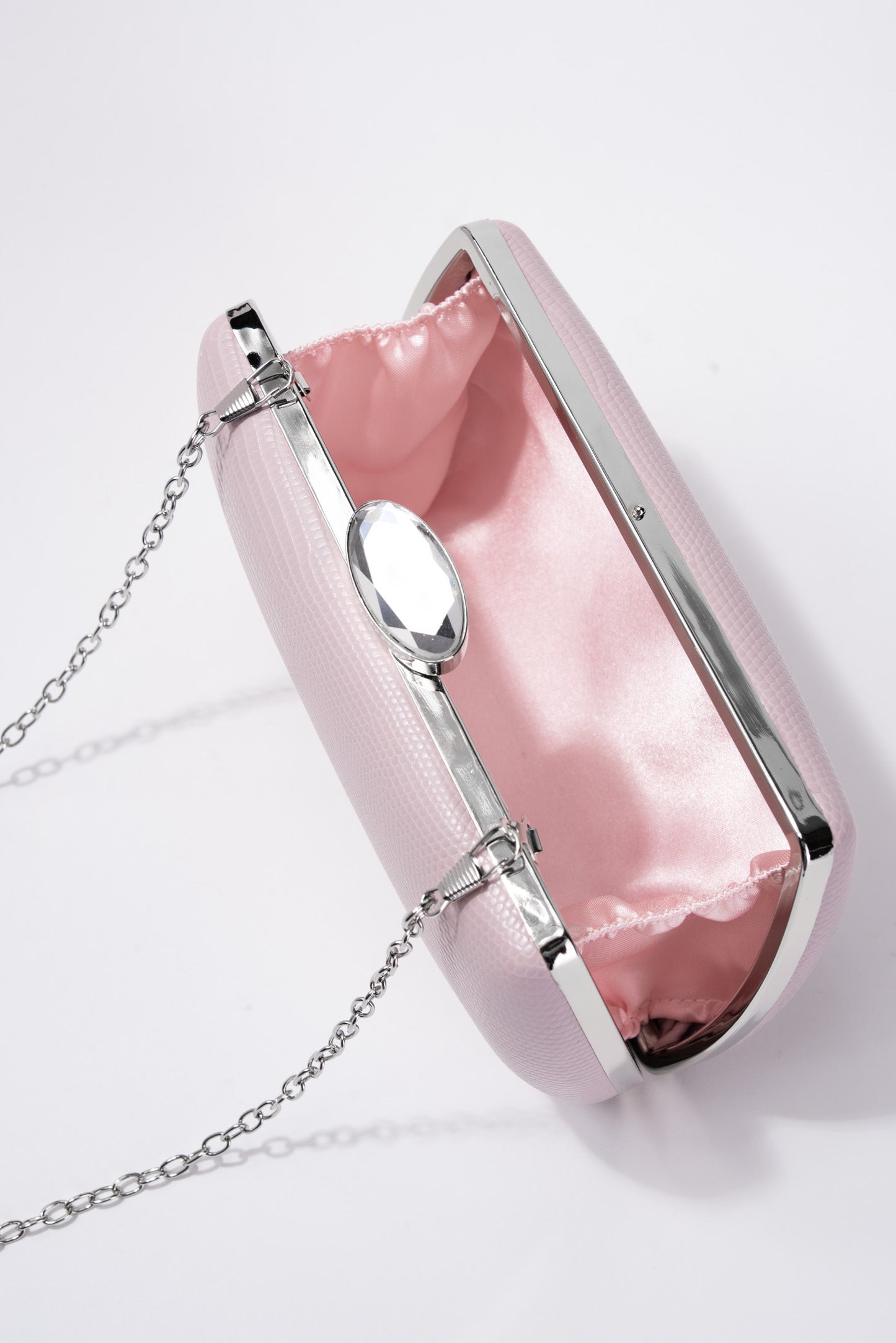 Amethyst Textured Faux Leather Evening Bag