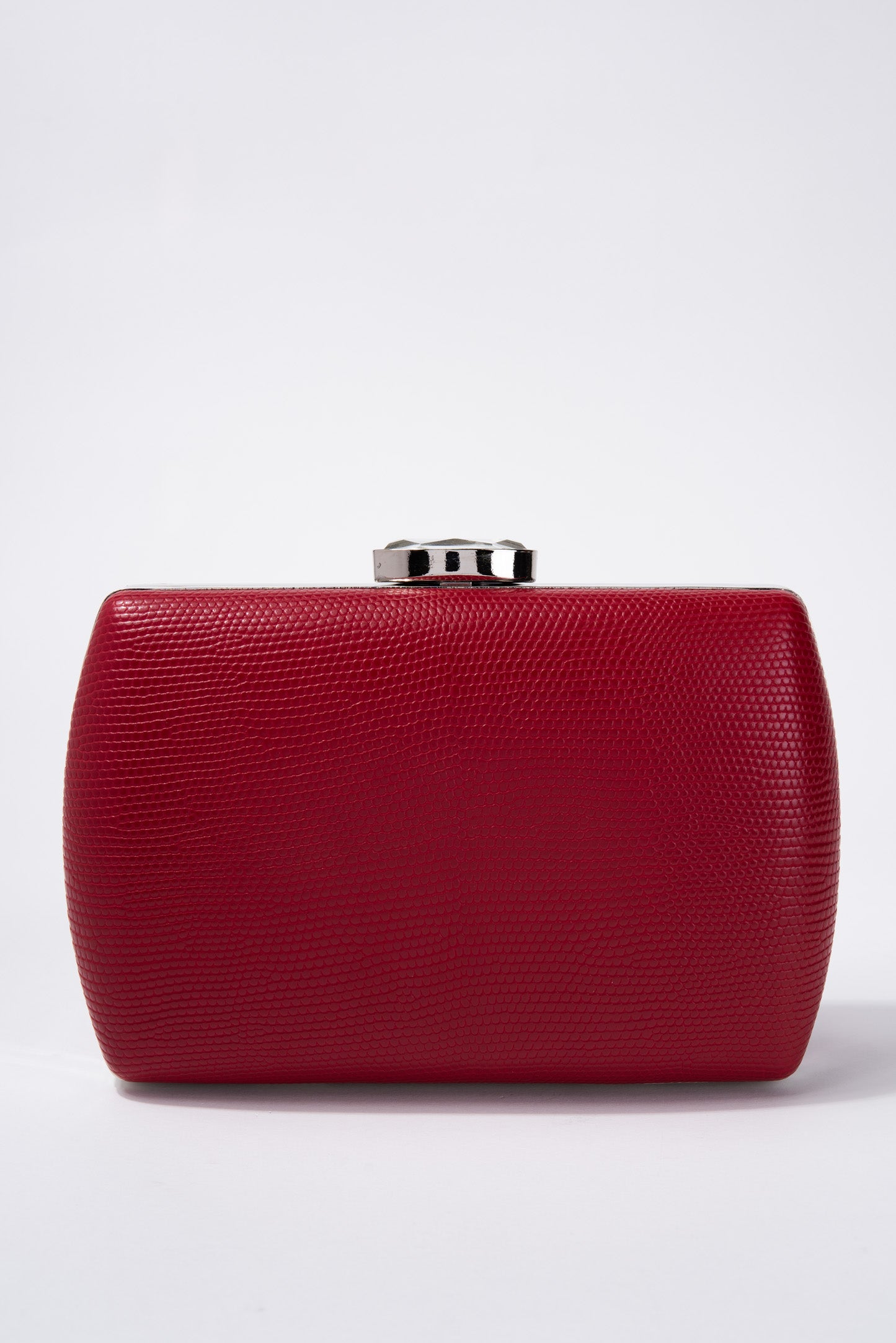 Amethyst Textured Faux Leather Evening Bag