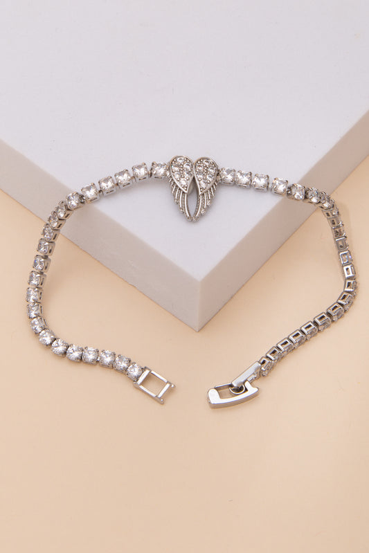 Phoebe Cubic Zirconia Pave Angel Wing Tennis Bracelet