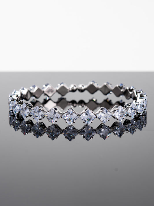 Mila CZ Diamond Elegant Cuff Bracelet