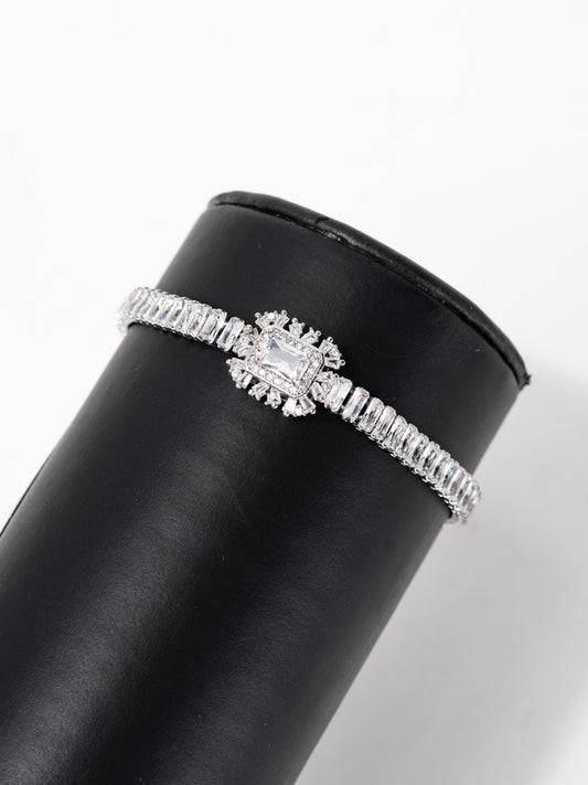 Mia Baguette CZ Diamond Clasp Bracelet