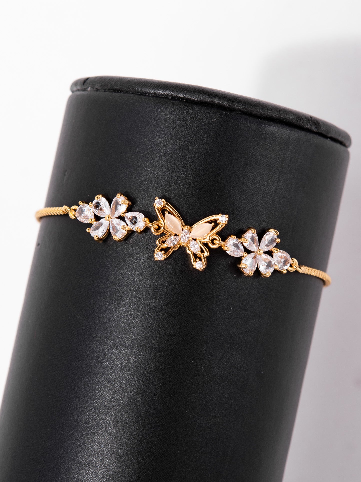 Luca Butterfly CZ Adjustable Bracelet