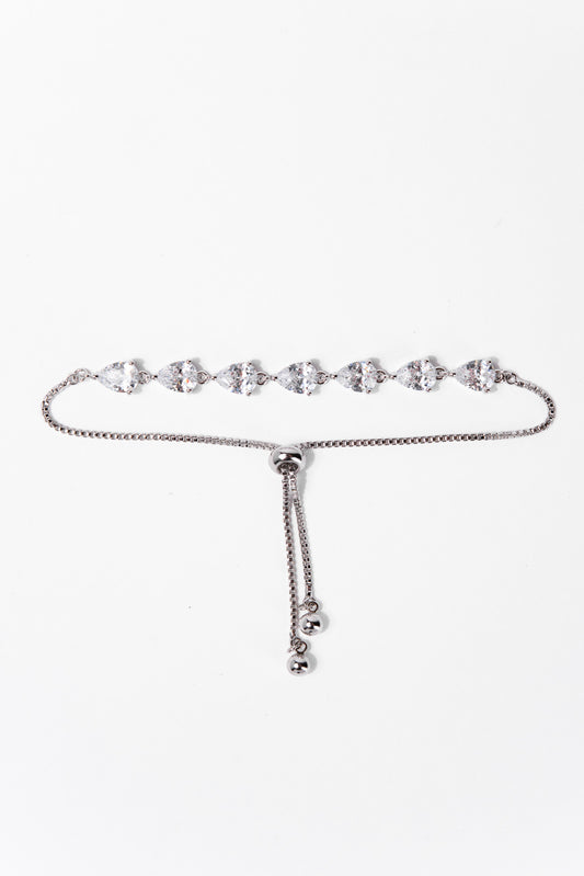 Larissa Teardrop CZ Adjustable Bracelet