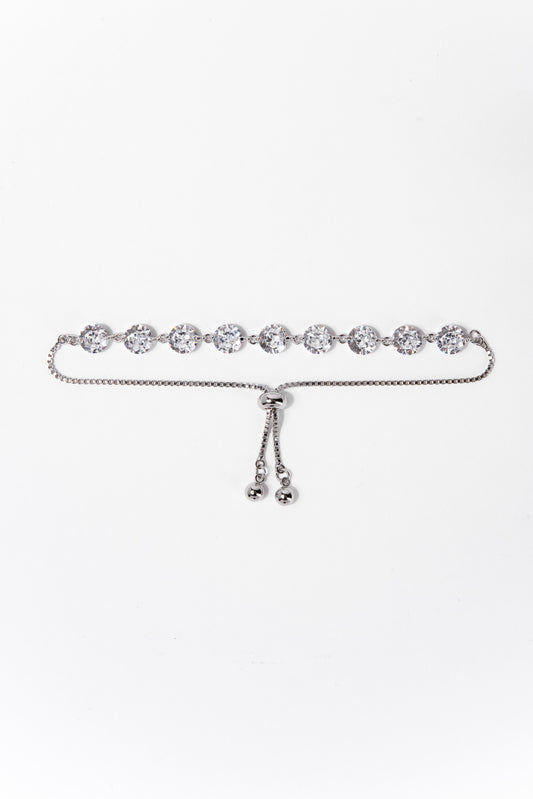 Juliette CZ Solitaire Bezzle Adjustable Bracelet