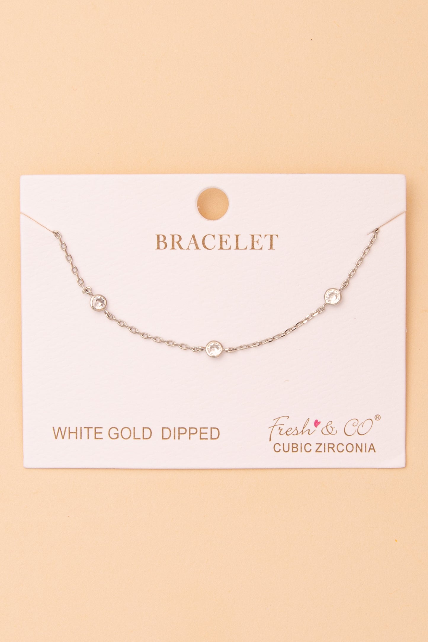 Lyla Cubic Zirconia Station Chain Bracelet