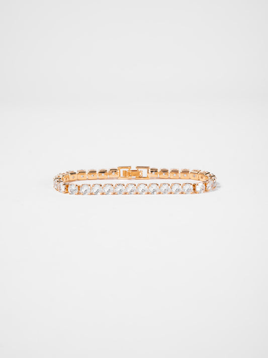 Cecilia Cubic Zirconia Tennis Bracelet | Gold