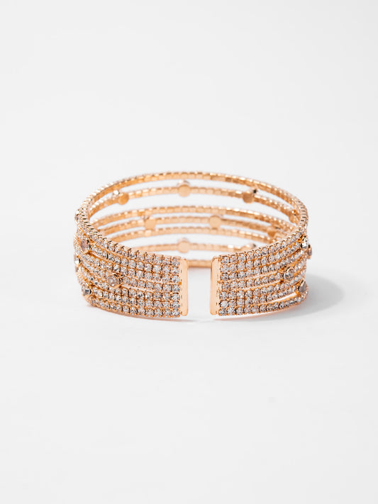 Henley Rhinestone Cuff Bracelet | Gold
