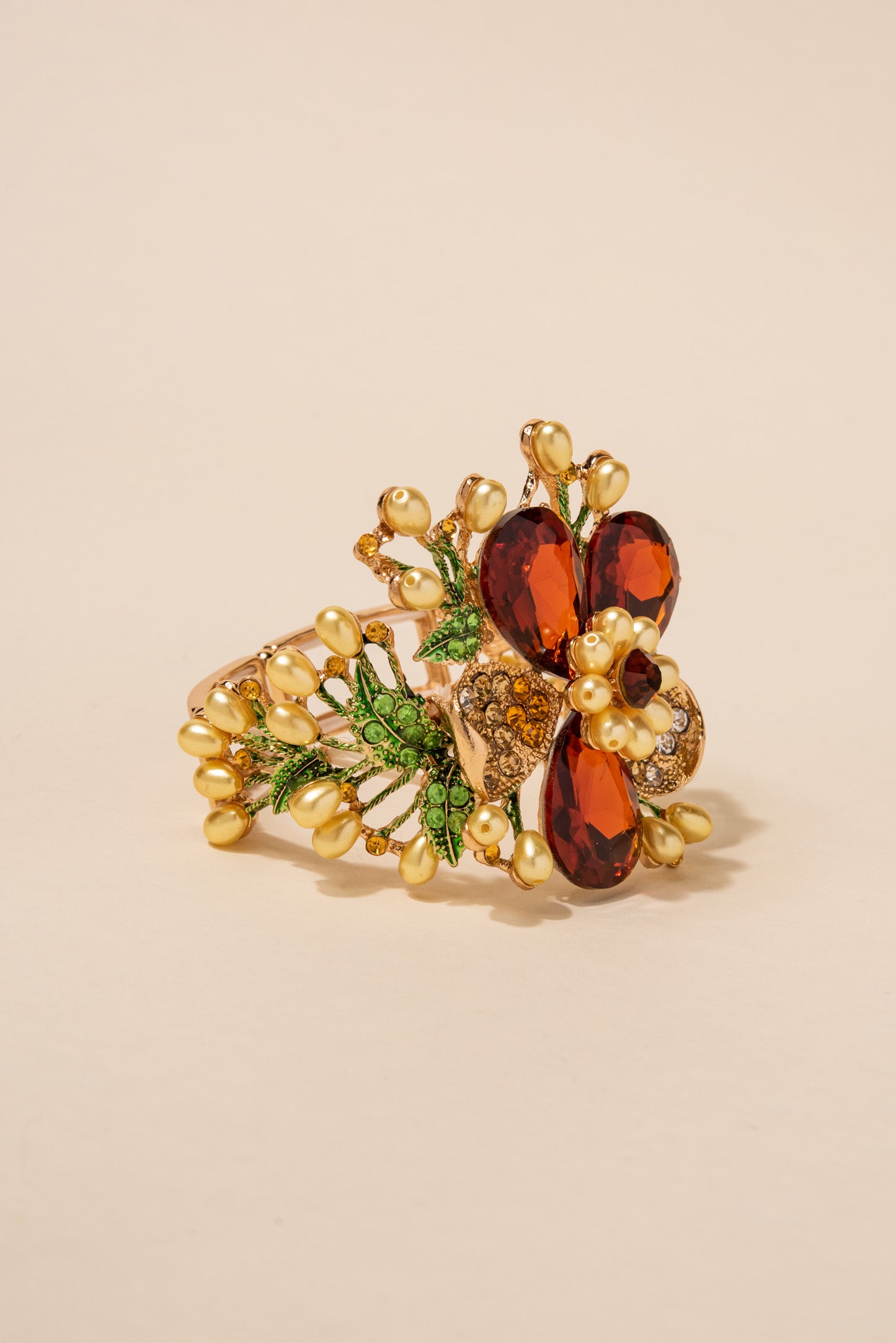 Duchess Floral Crystal Corsage Stretch Bracelet