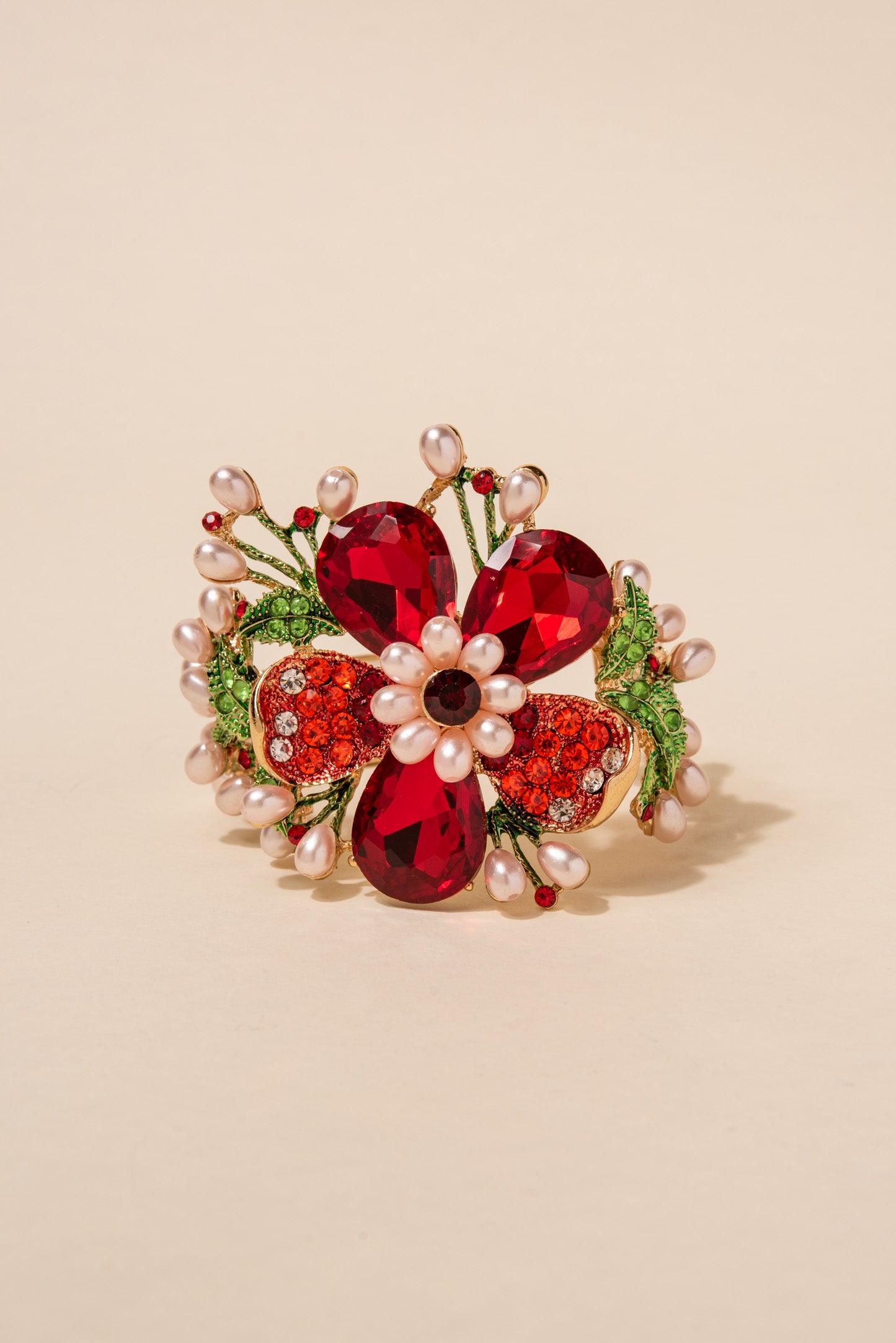 Duchess Floral Crystal Corsage Stretch Bracelet
