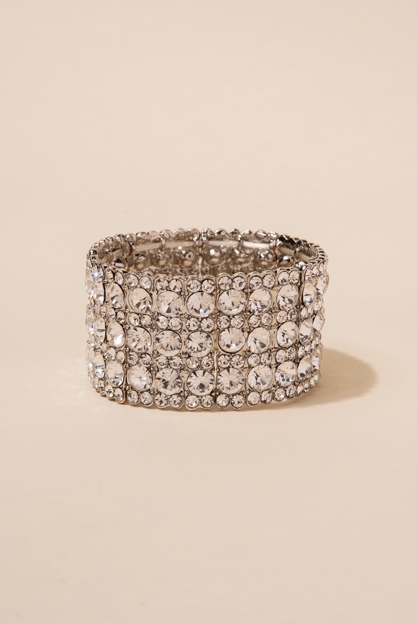 Emery Pearl & Rhinestone Stretch Bracelet