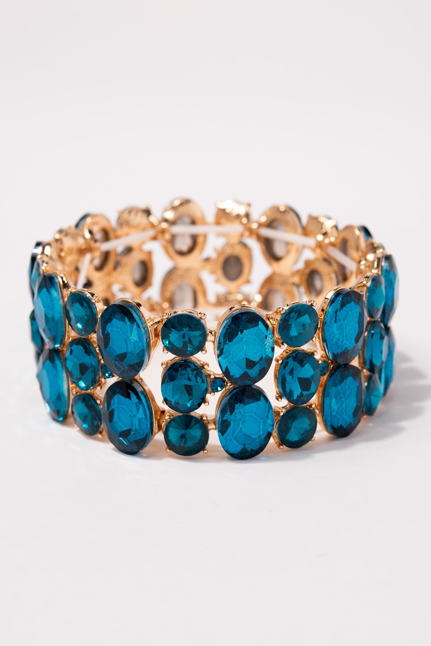Amelia 3 Row Stone Stretch Bracelet