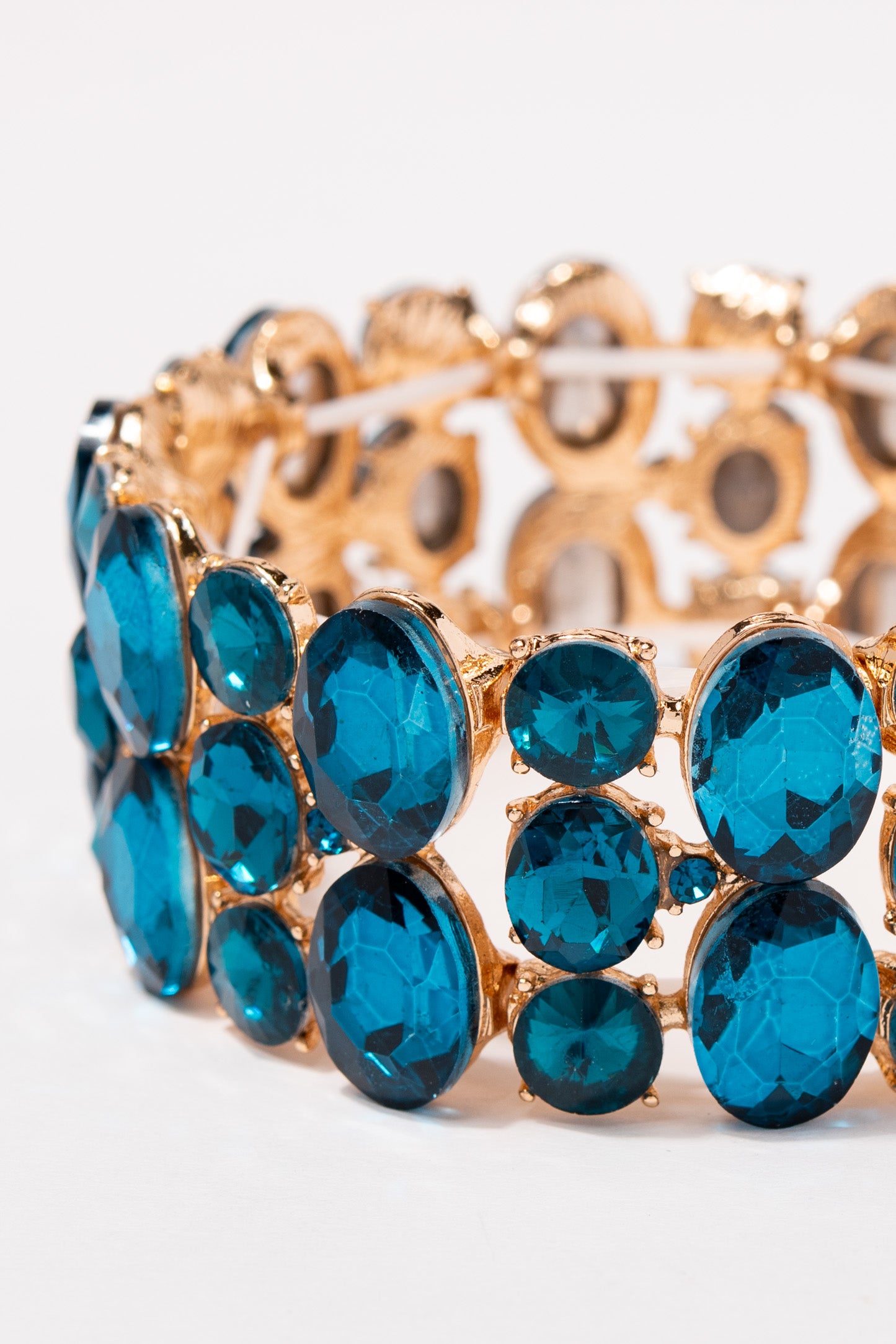 Amelia 3 Row Stone Stretch Bracelet