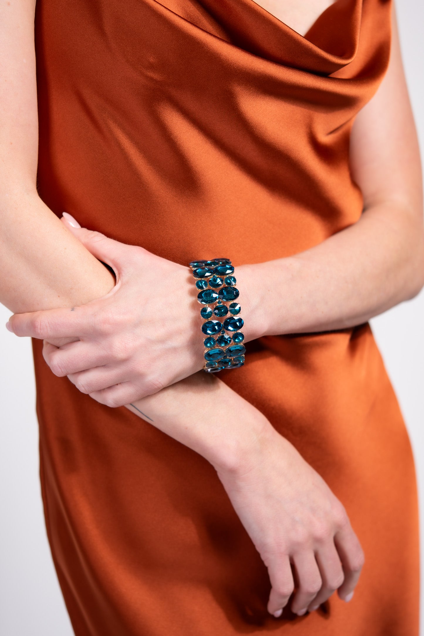 Amelia 3 Row Stone Stretch Bracelet