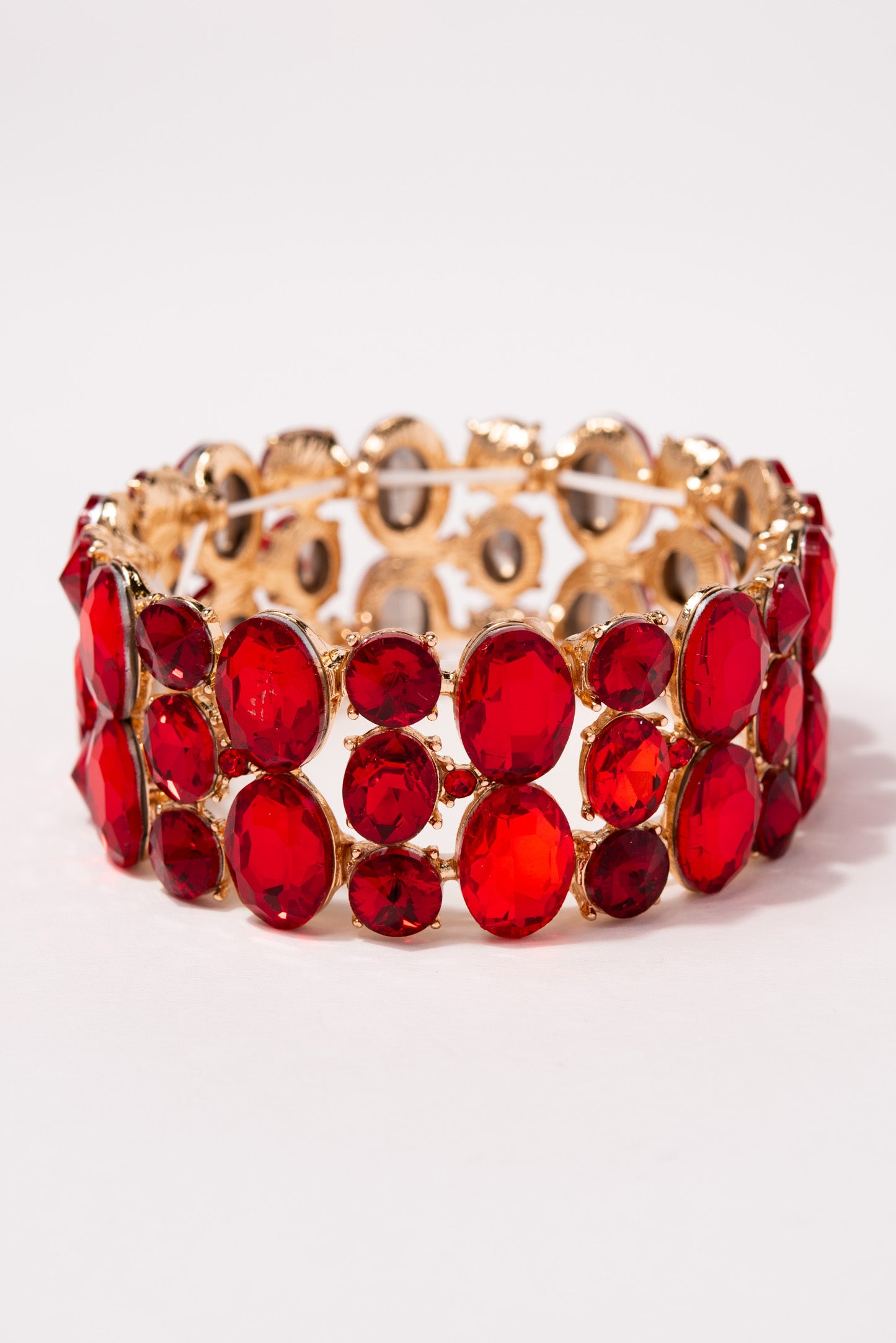 Amelia 3 Row Stone Stretch Bracelet