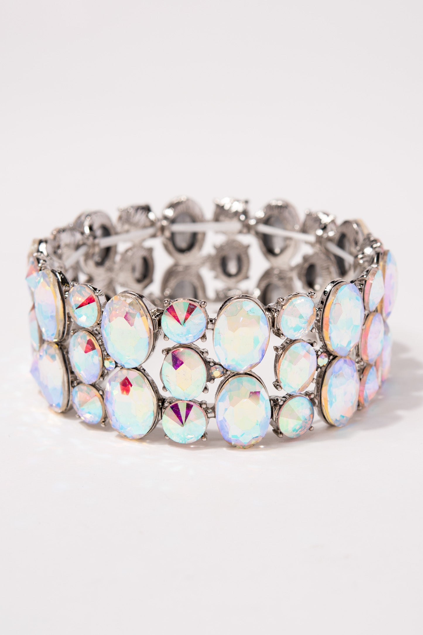 Amelia 3 Row Stone Stretch Bracelet