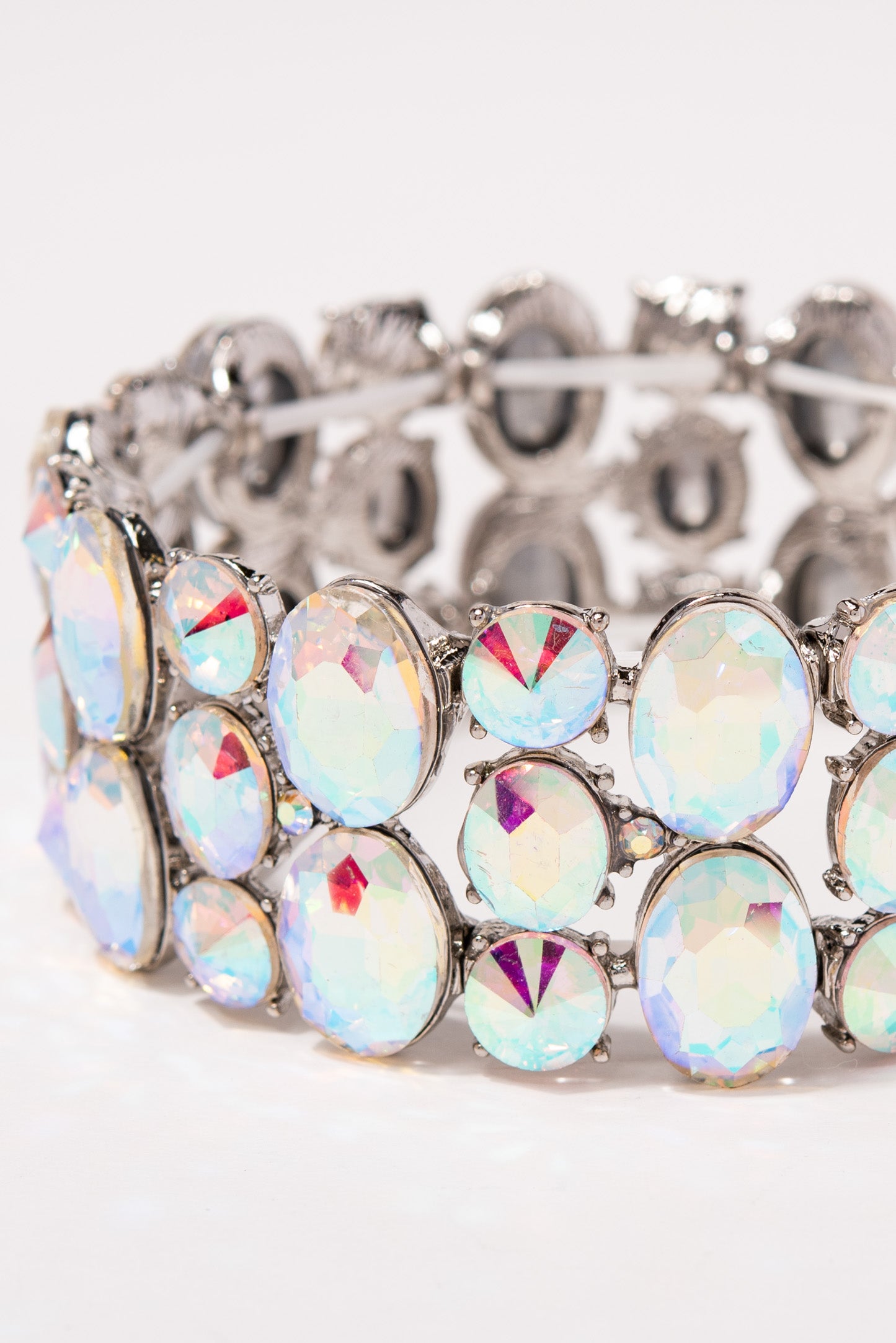 Amelia 3 Row Stone Stretch Bracelet