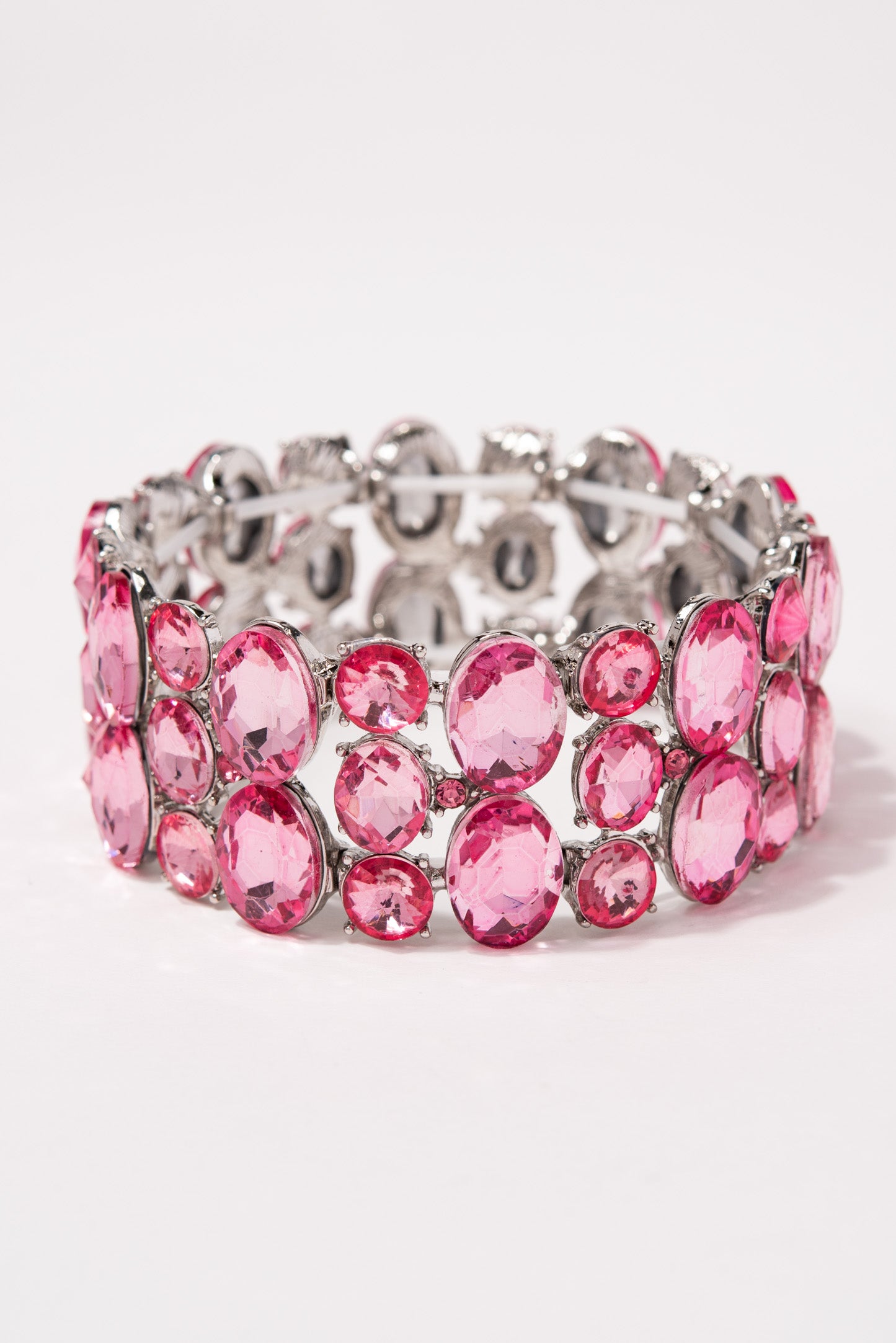 Amelia 3 Row Stone Stretch Bracelet