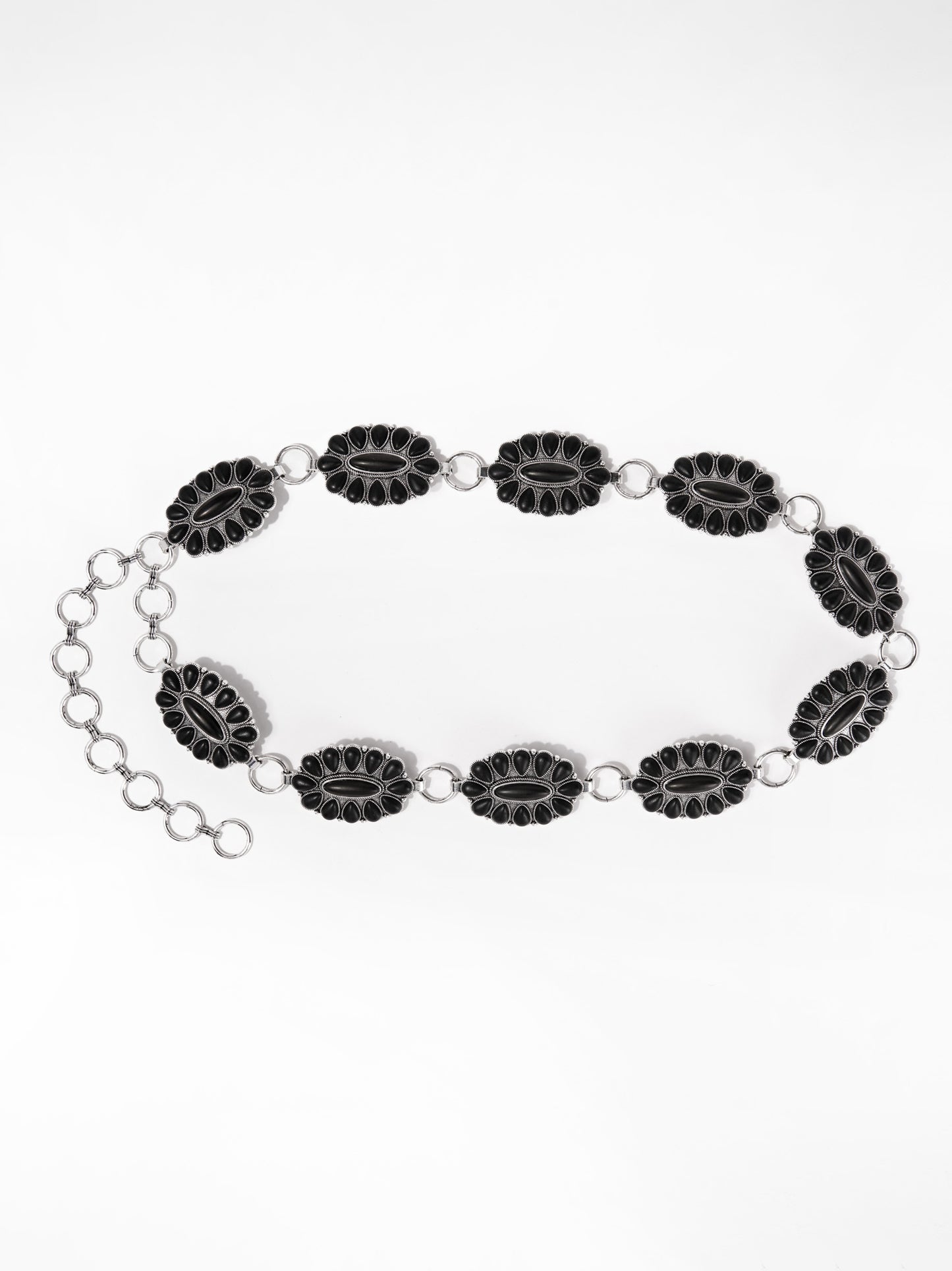 Francesca Western Concho Metal Chain Belt
