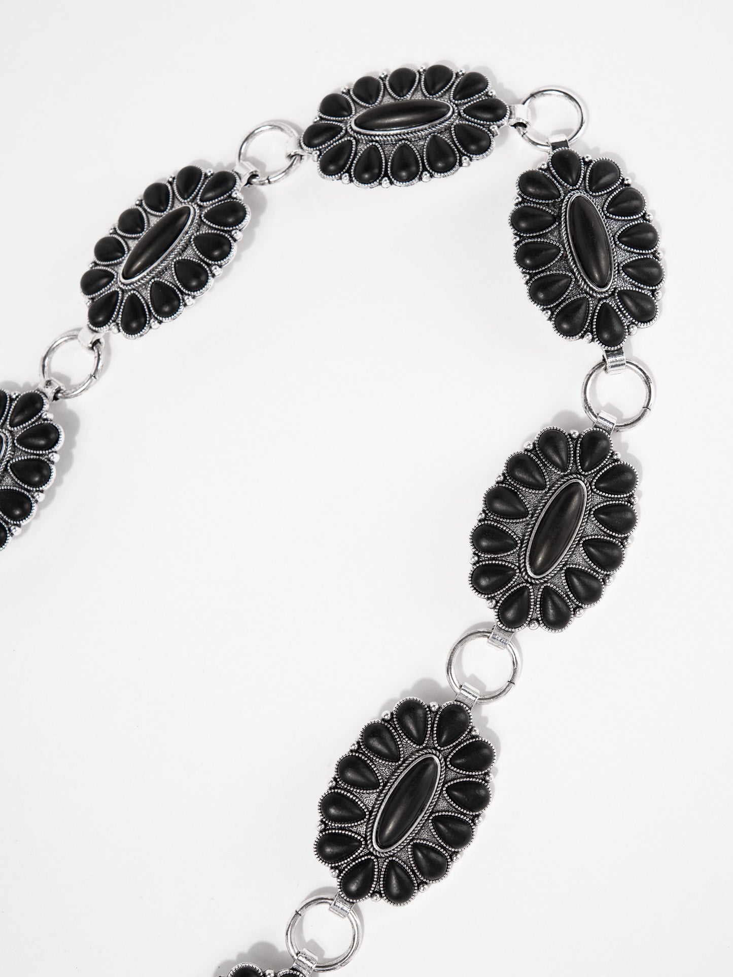 Francesca Western Concho Metal Chain Belt