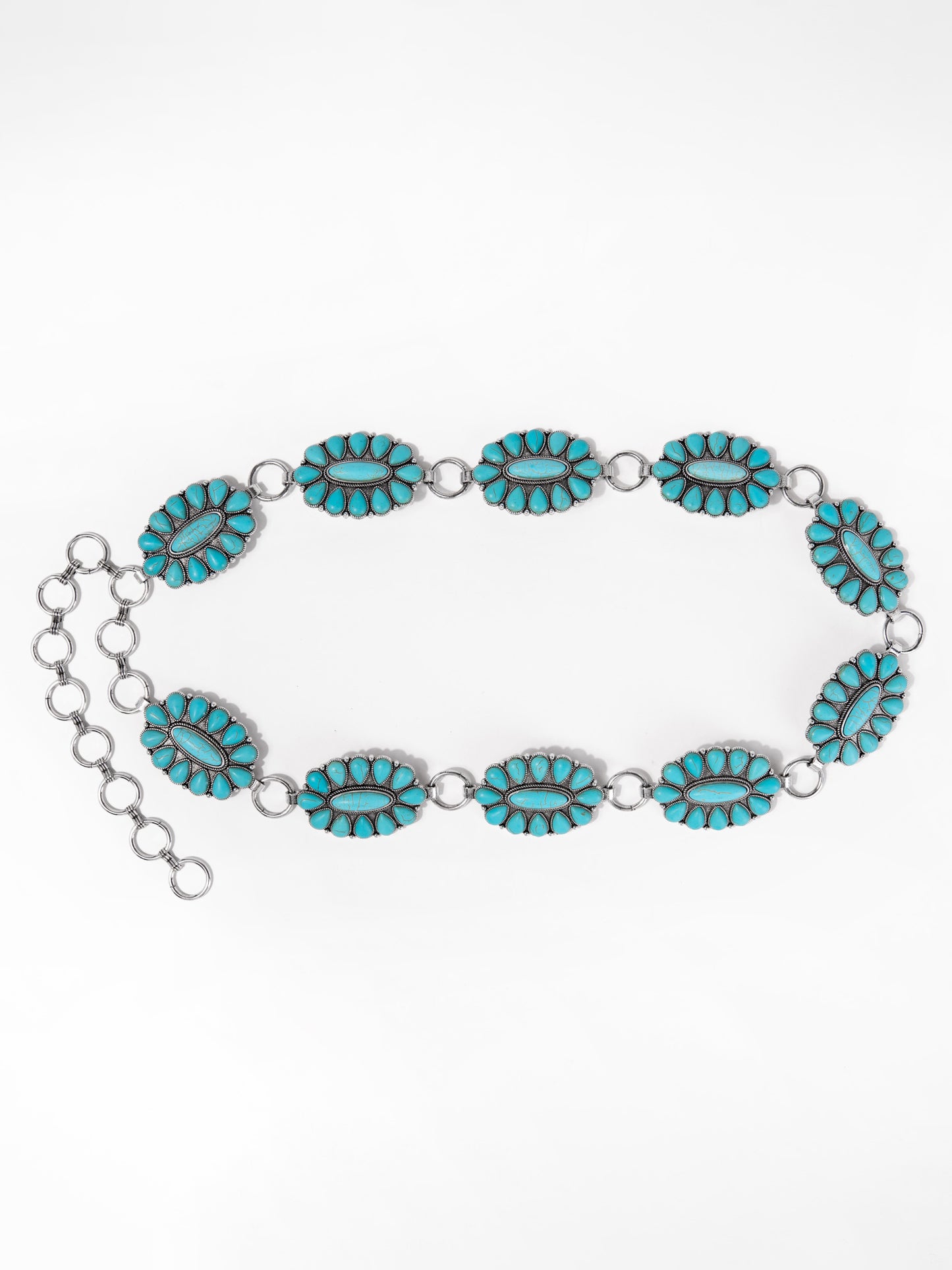 Francesca Western Concho Metal Chain Belt