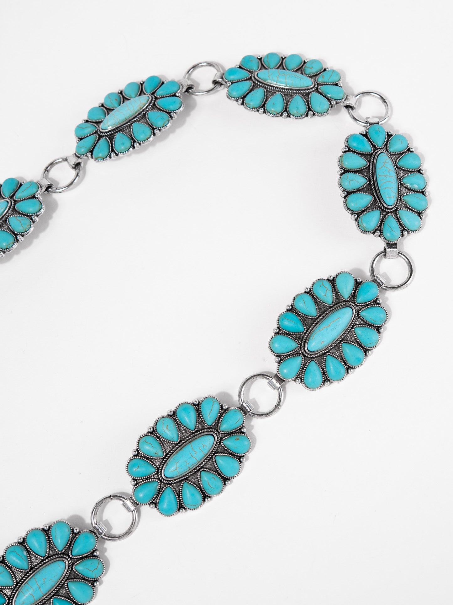 Francesca Western Concho Metal Chain Belt
