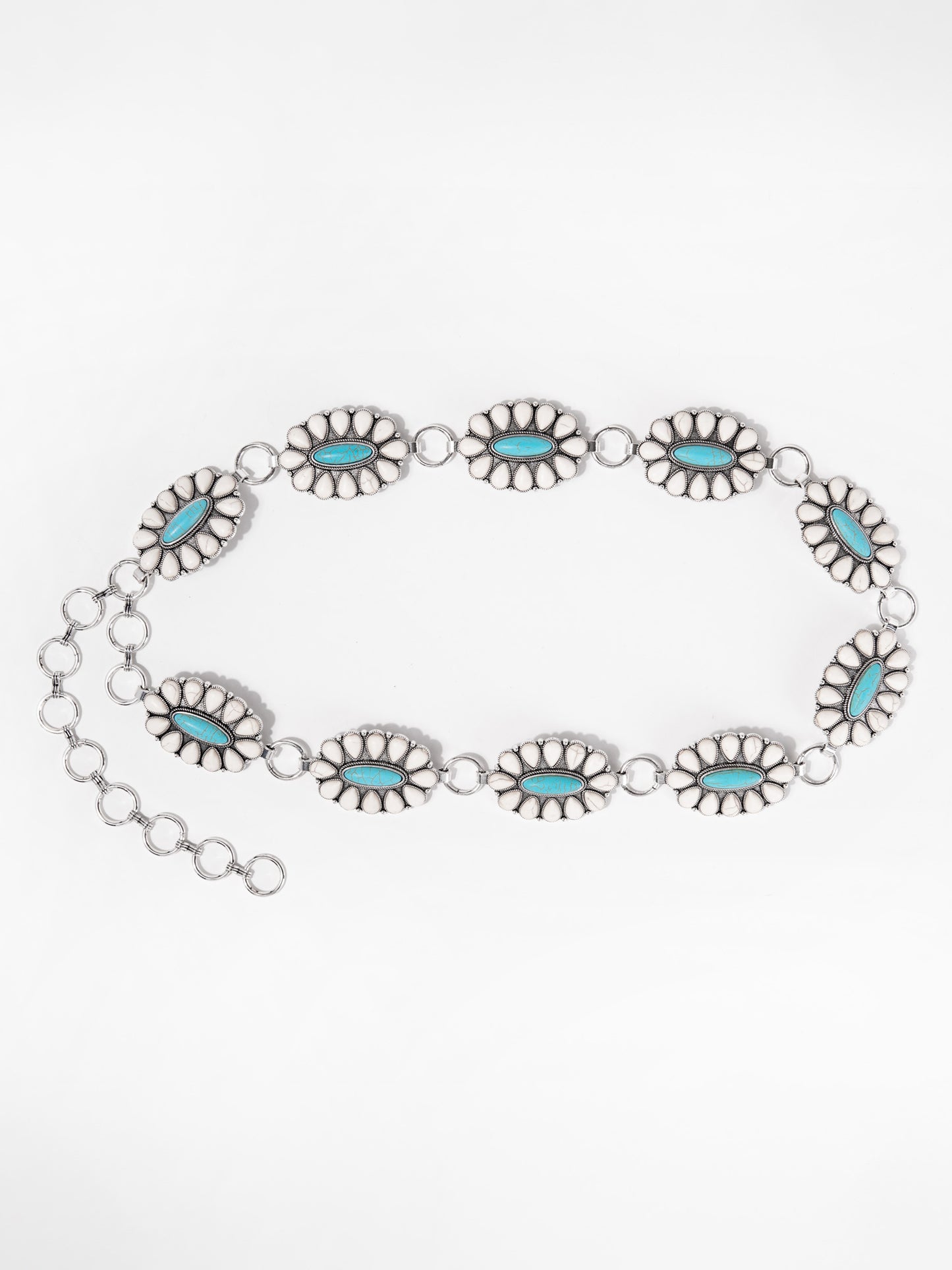 Francesca Western Concho Metal Chain Belt