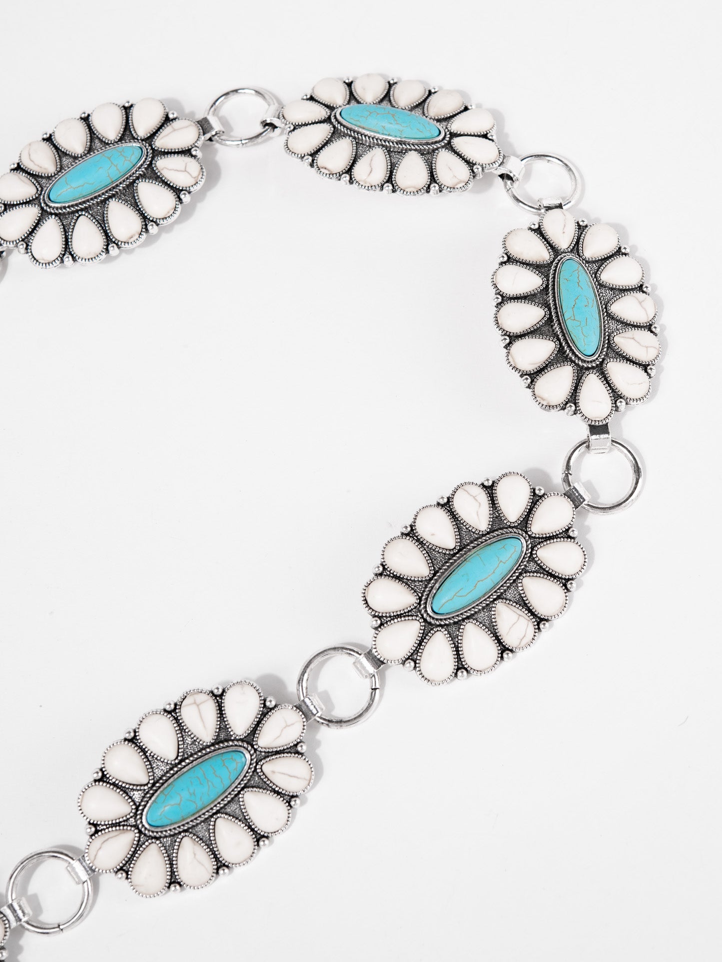 Francesca Western Concho Metal Chain Belt
