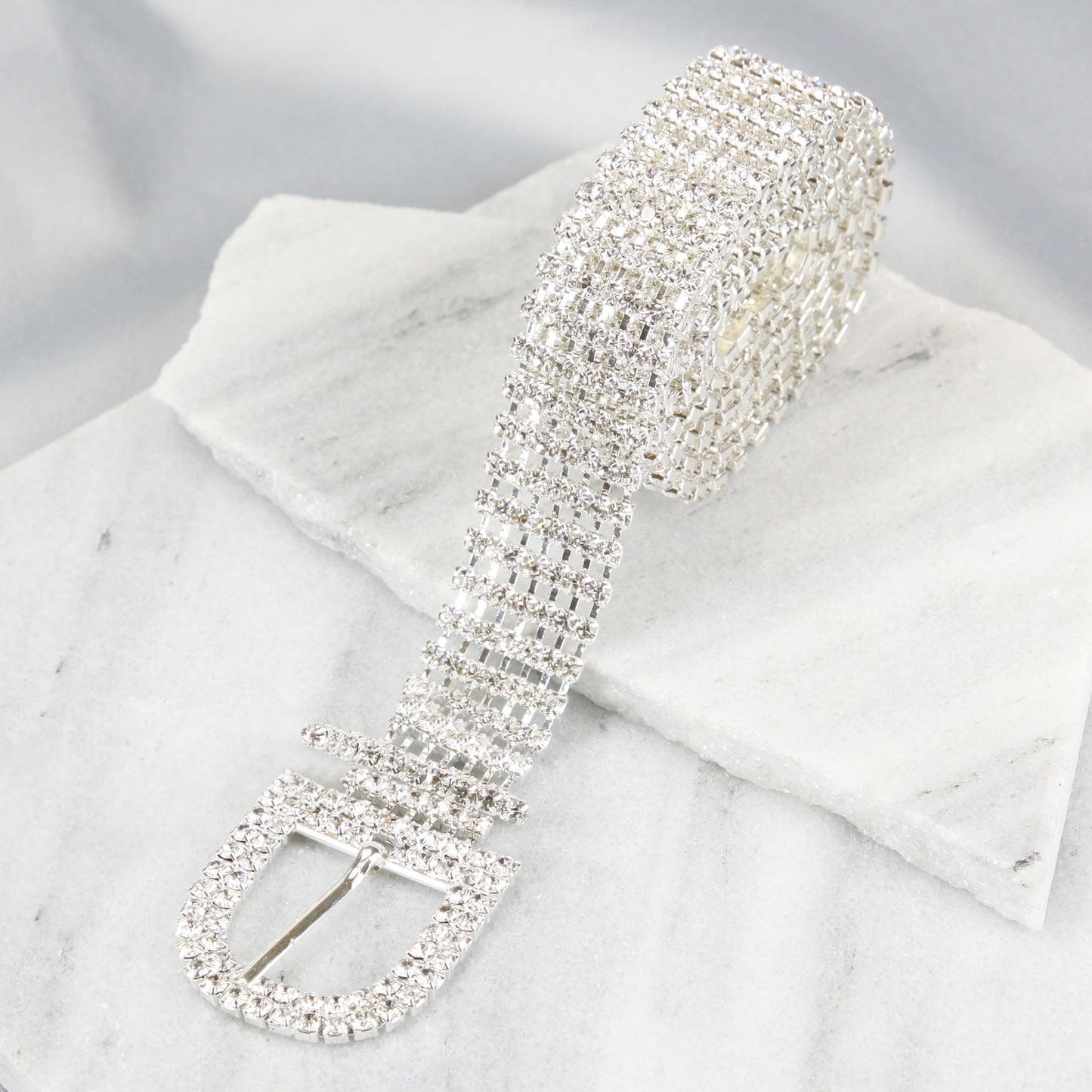 Chloe 7-Row Crystal Rhinestone Chain Belt