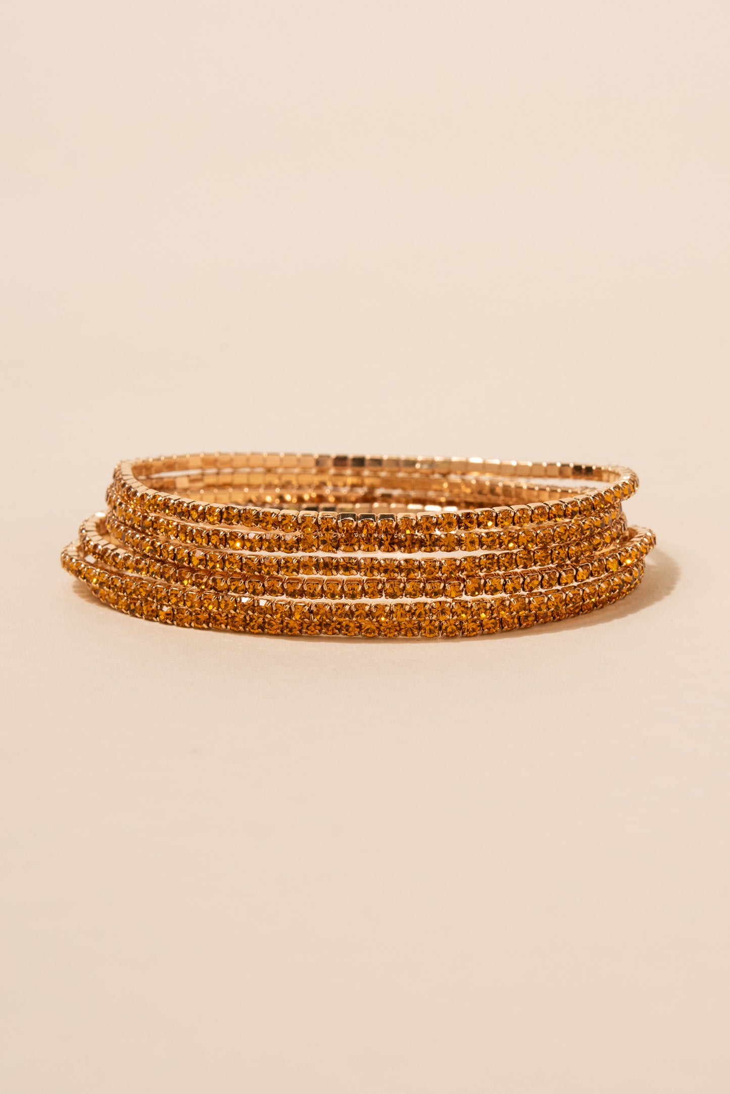 Chantria 6-Layer Rhinestone Stretch Bracelet