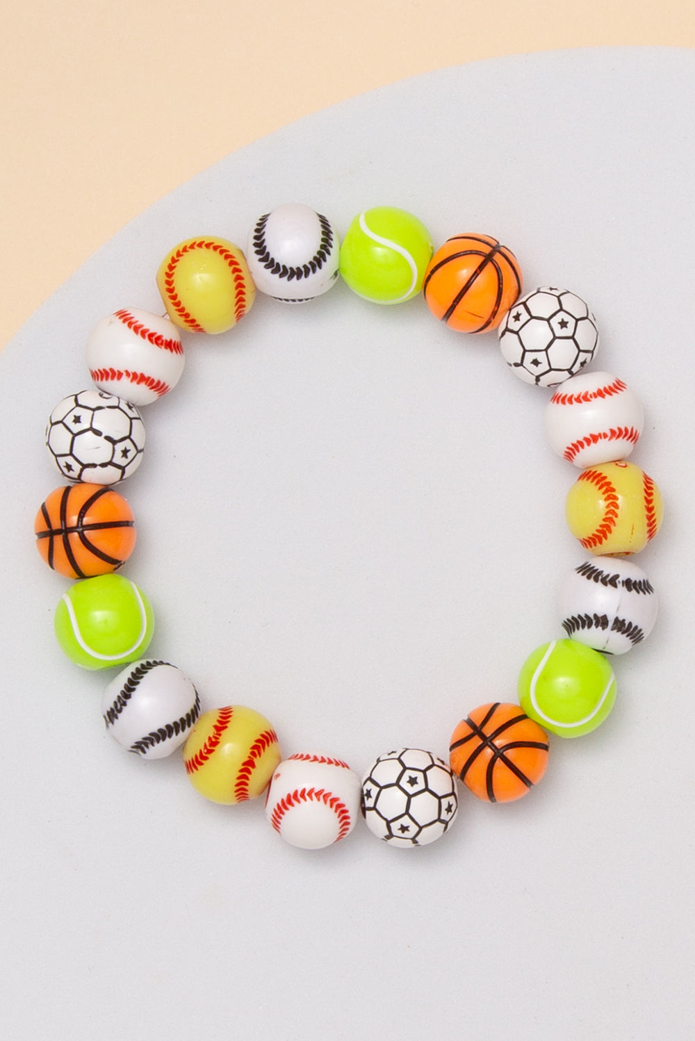 Maddison Game Day Multi Sports Stretch Bracelet With Mixed Ball Beads