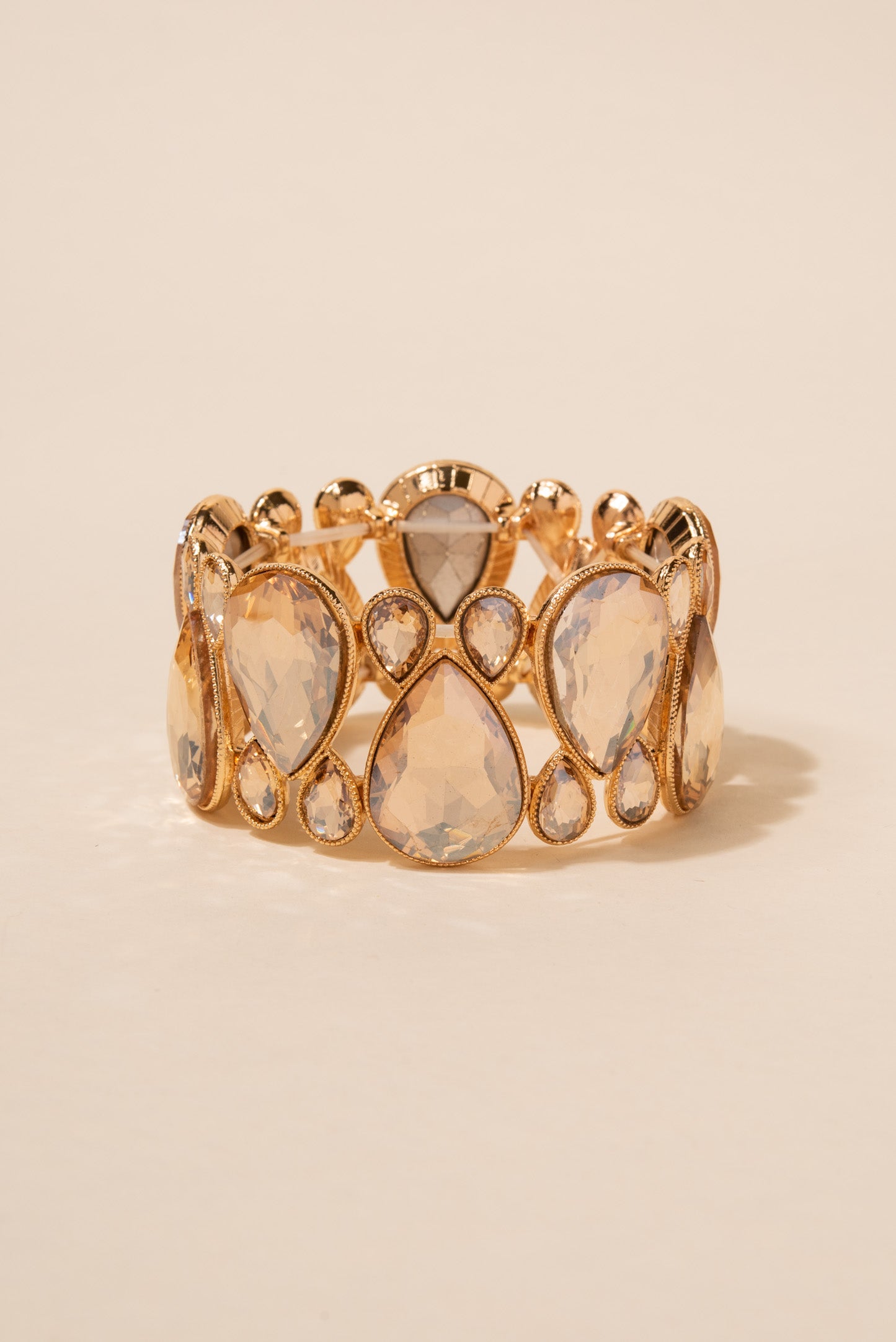 Gabrielle Teardrop Rhinestone Stretch Bracelet