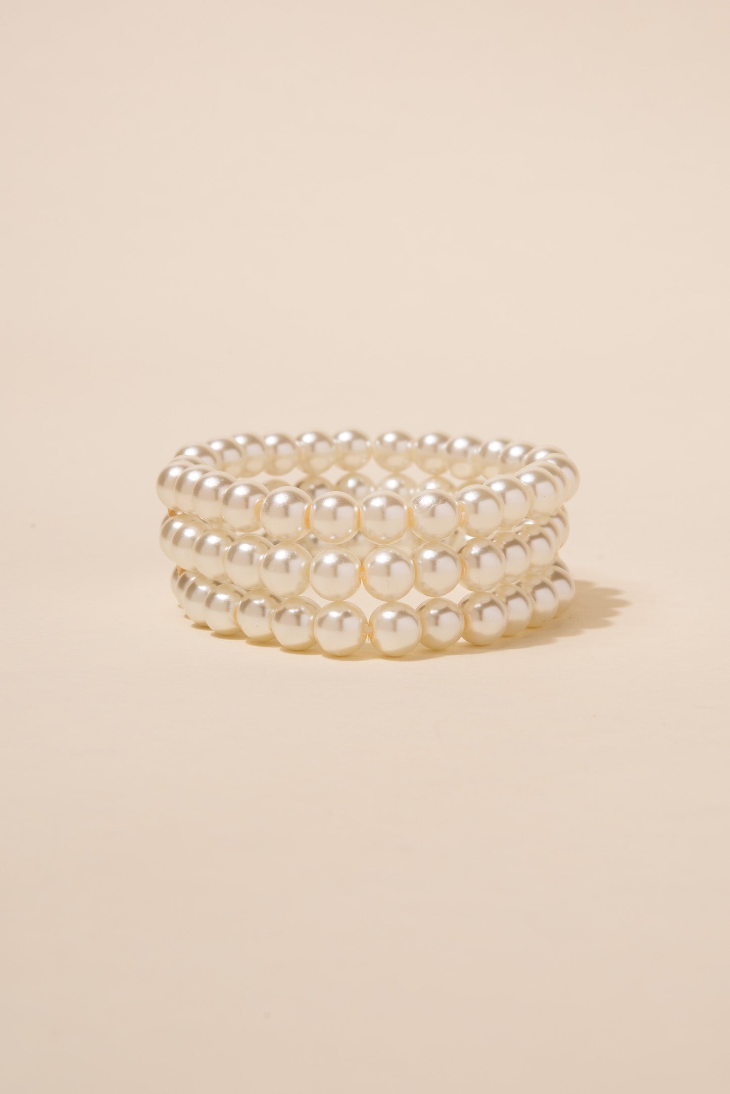Bette Triple Strand Pearl Stretch Bracelet