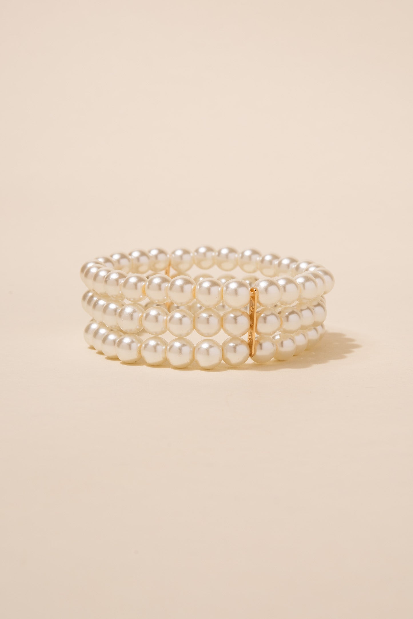 Bette Triple Strand Pearl Stretch Bracelet
