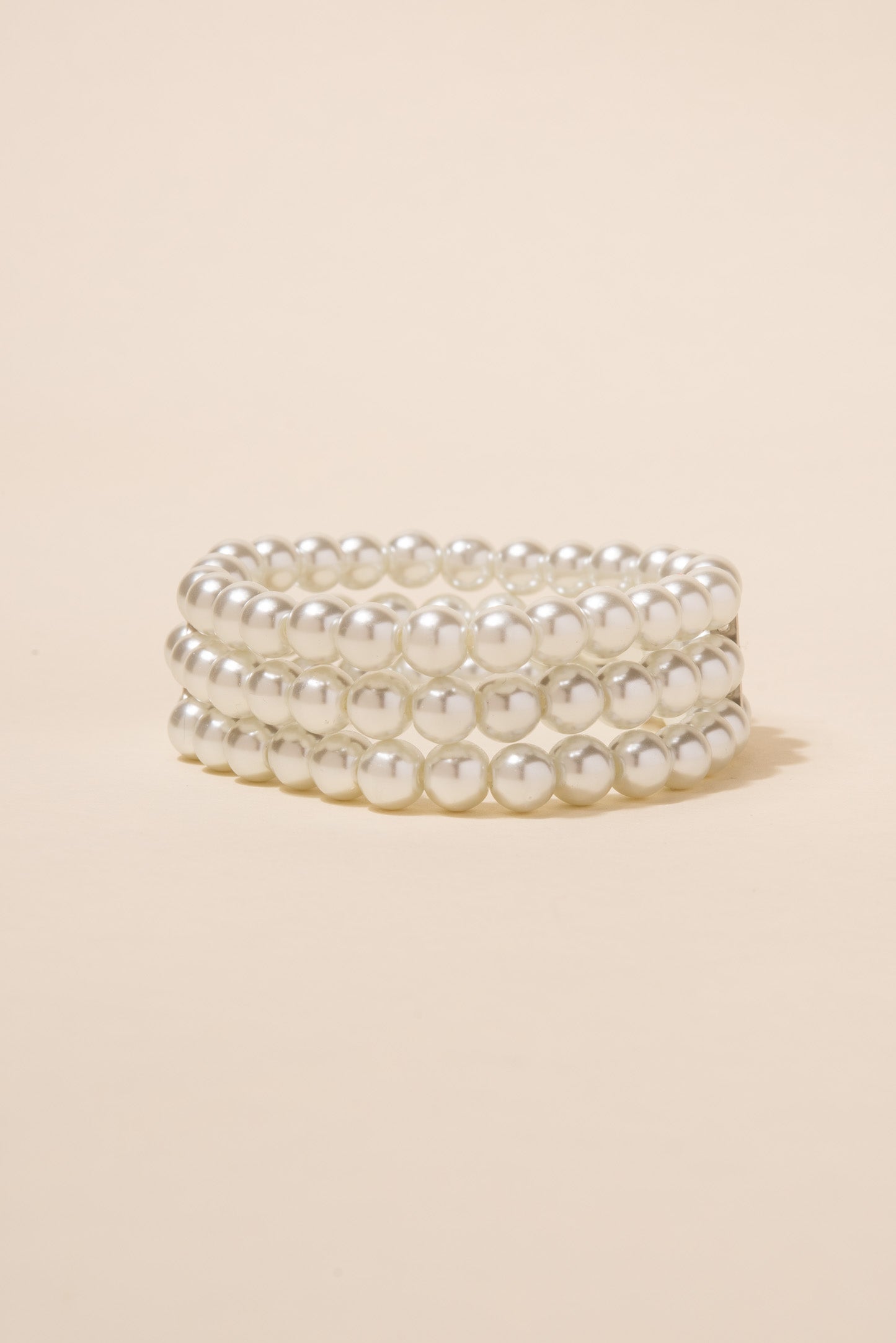Bette Triple Strand Pearl Stretch Bracelet