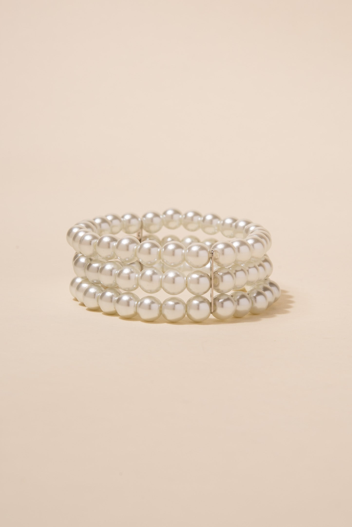 Bette Triple Strand Pearl Stretch Bracelet