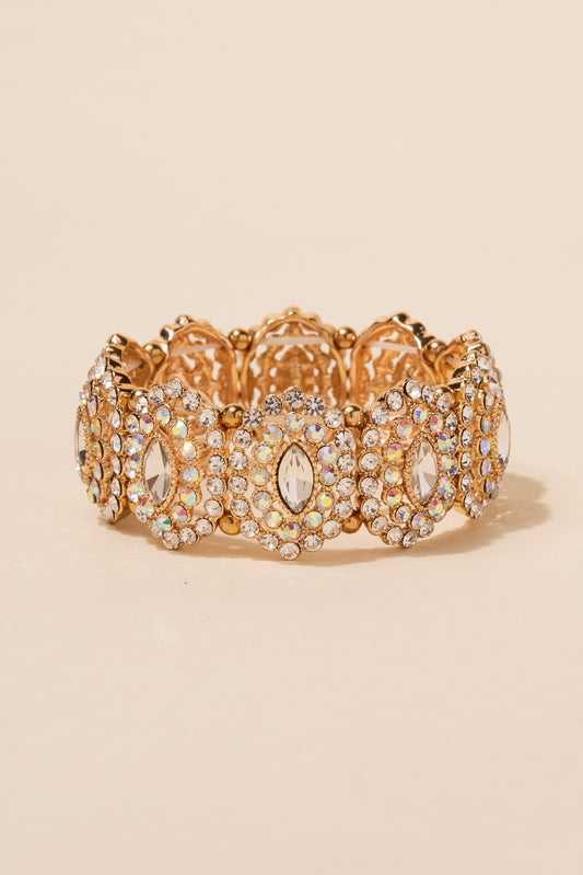 Alina Marquise Halo Rhinestone Bracelet