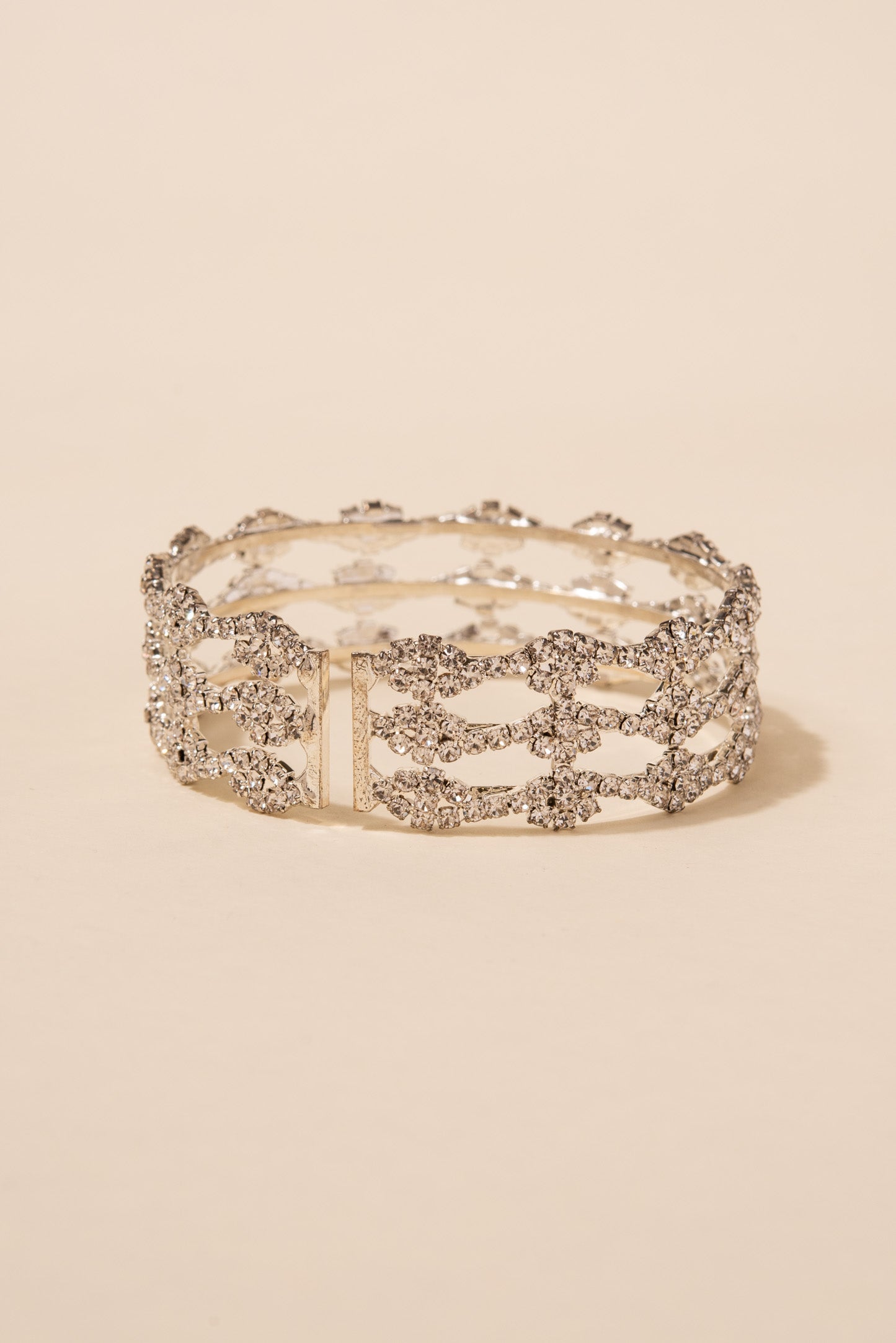 Josie Rhinestone Pave Cuff Bracelet