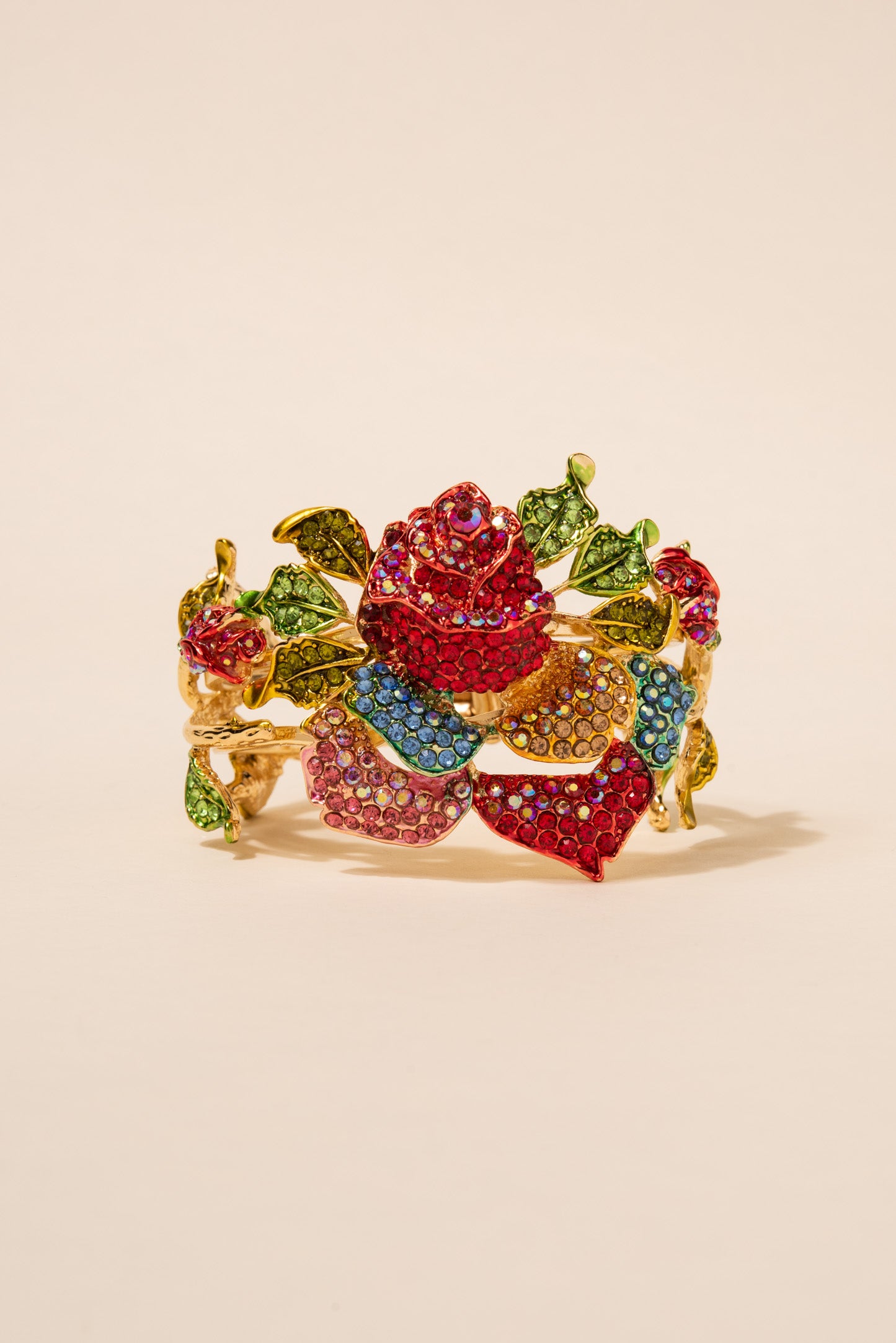 Rosie Metal Snap-on Floral Bracelet
