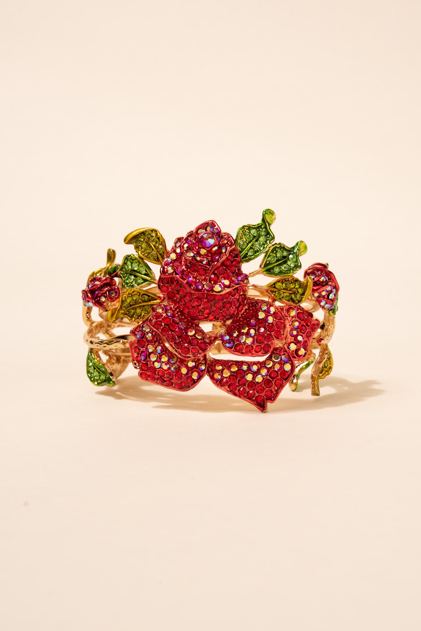 Rosie Metal Snap-on Floral Bracelet