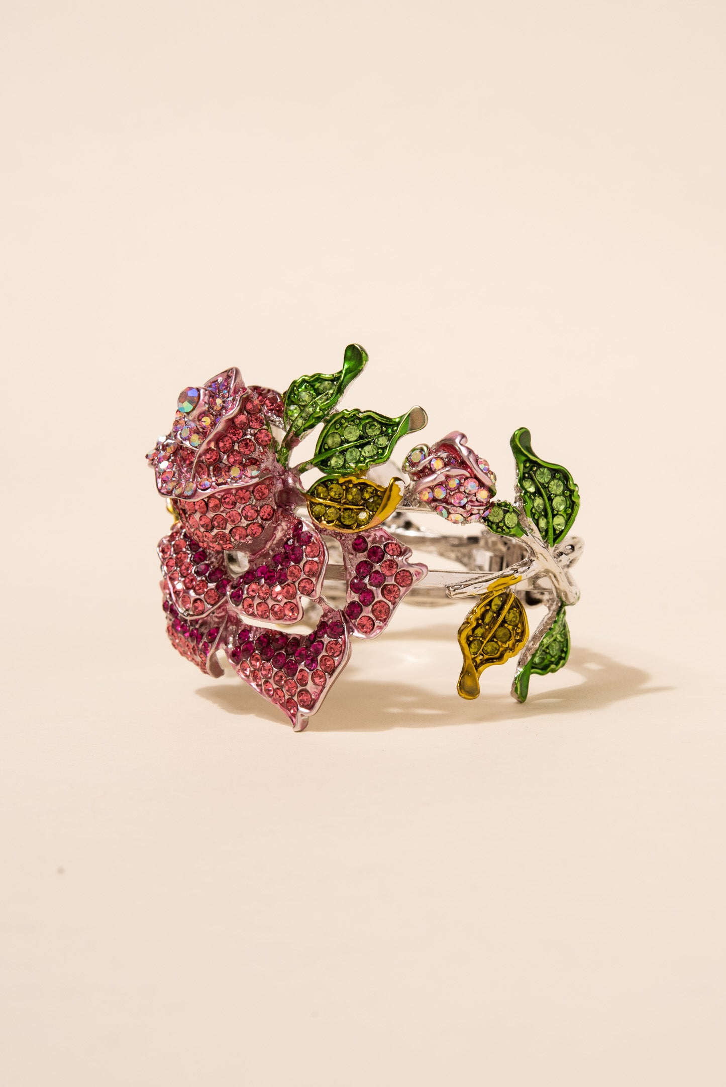 Rosie Metal Snap-on Floral Bracelet